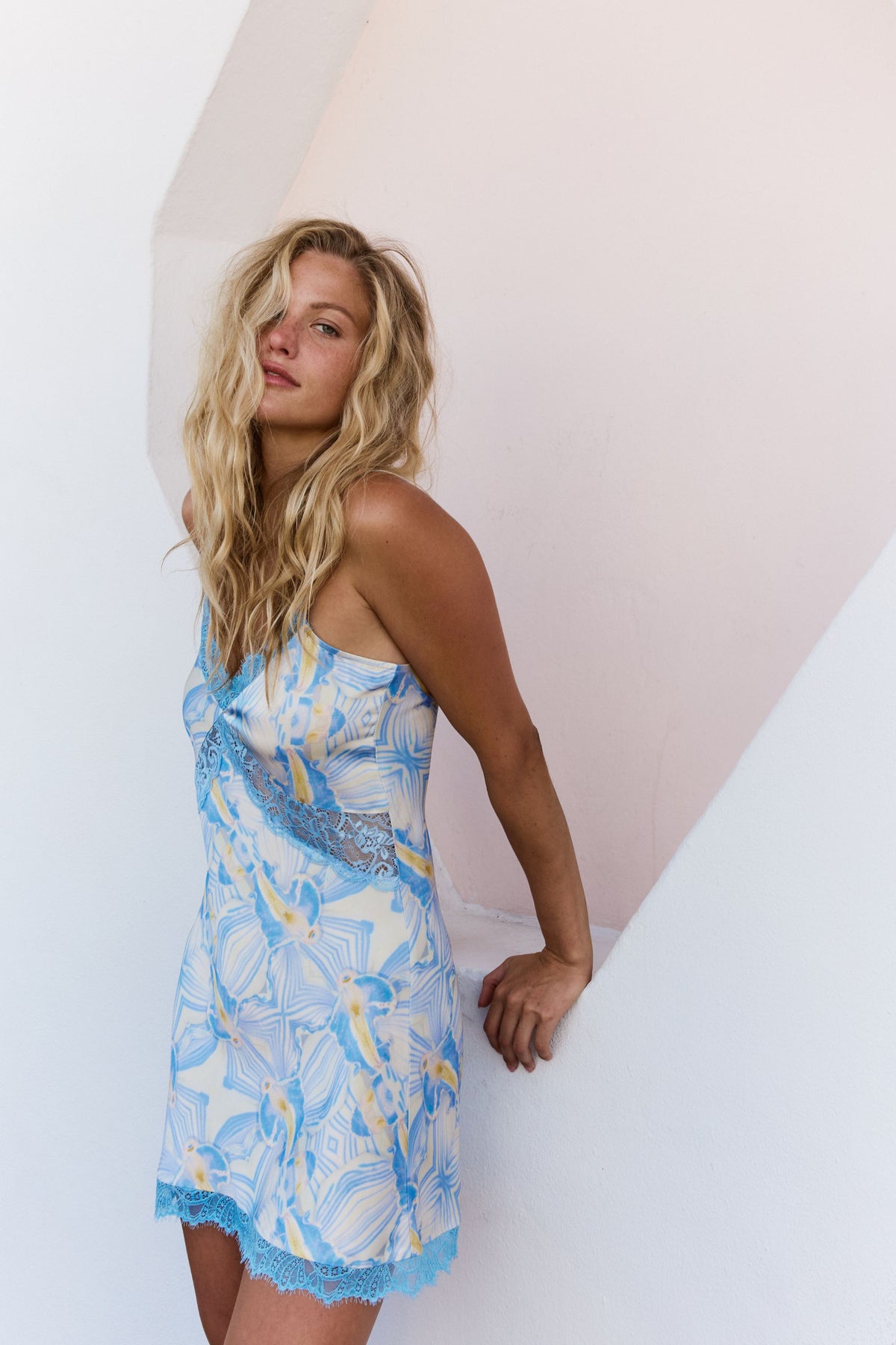 SIREN LACE MINI DRESS - ORCHID PRISM