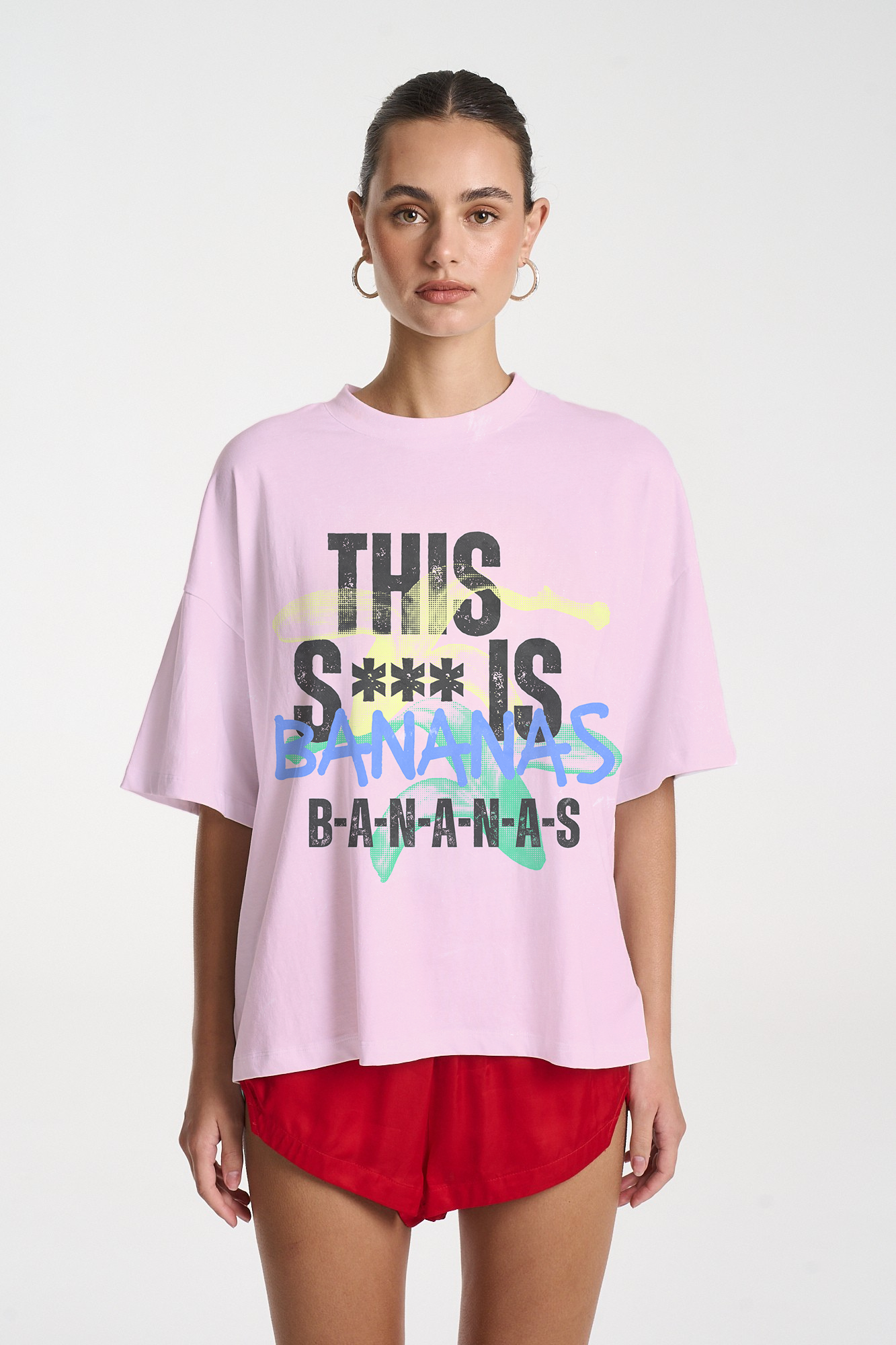 BANANA OS TEE - PINK/ BANANAS