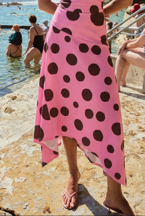 FRENCHIE MIDI SKIRT - BIG DOTTY