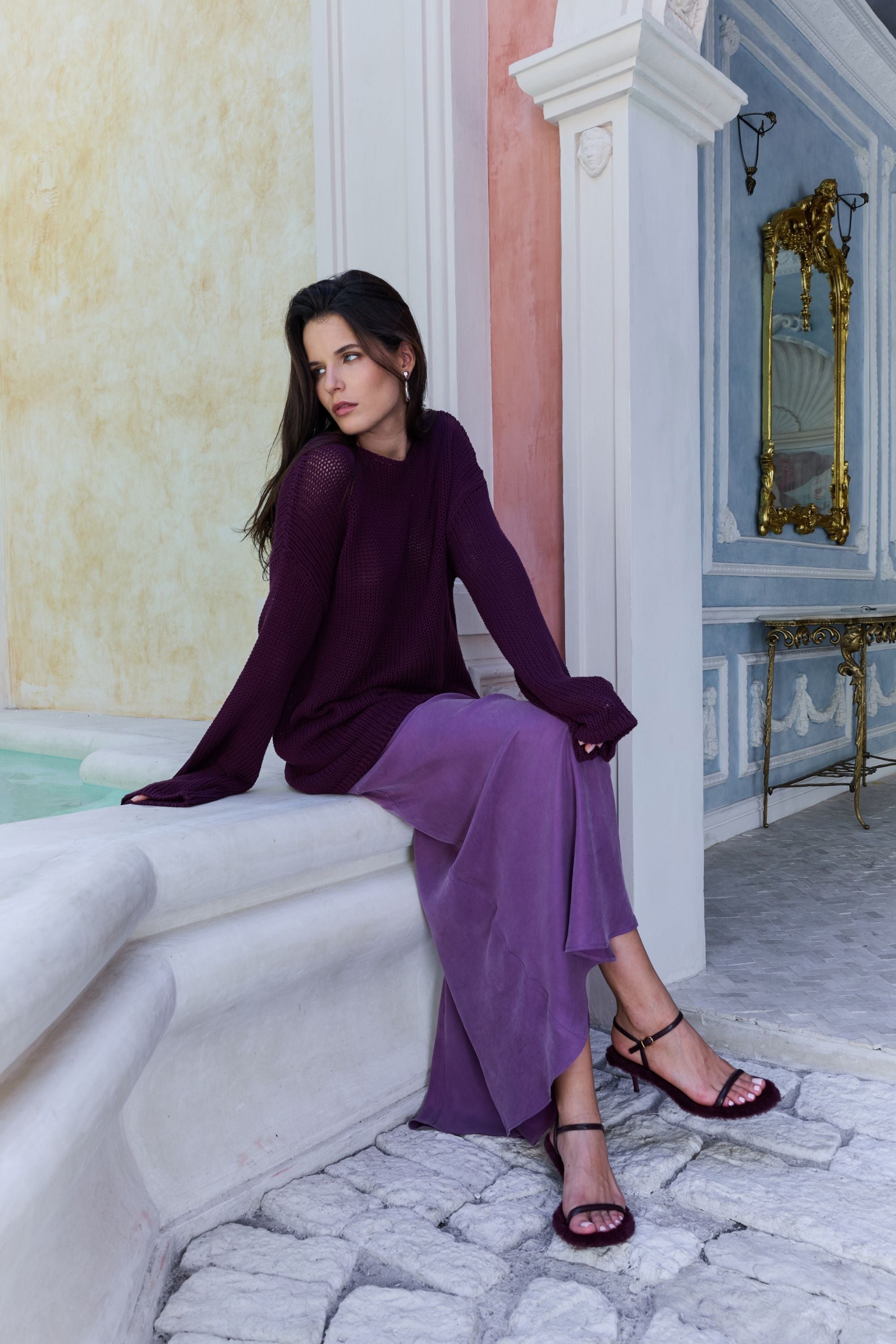BELL LS KNIT - MULBERRY