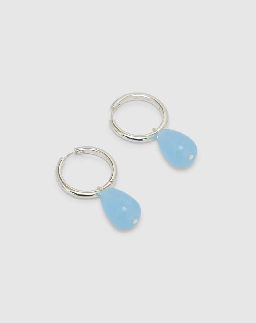 Santiago Earrings Silver / Aquamarine