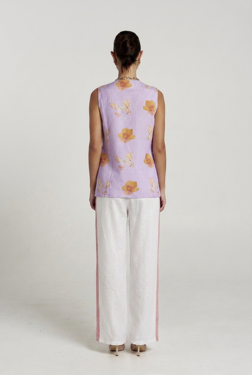 REVERIE WIDE LEG PANT - WHITE REVERIE