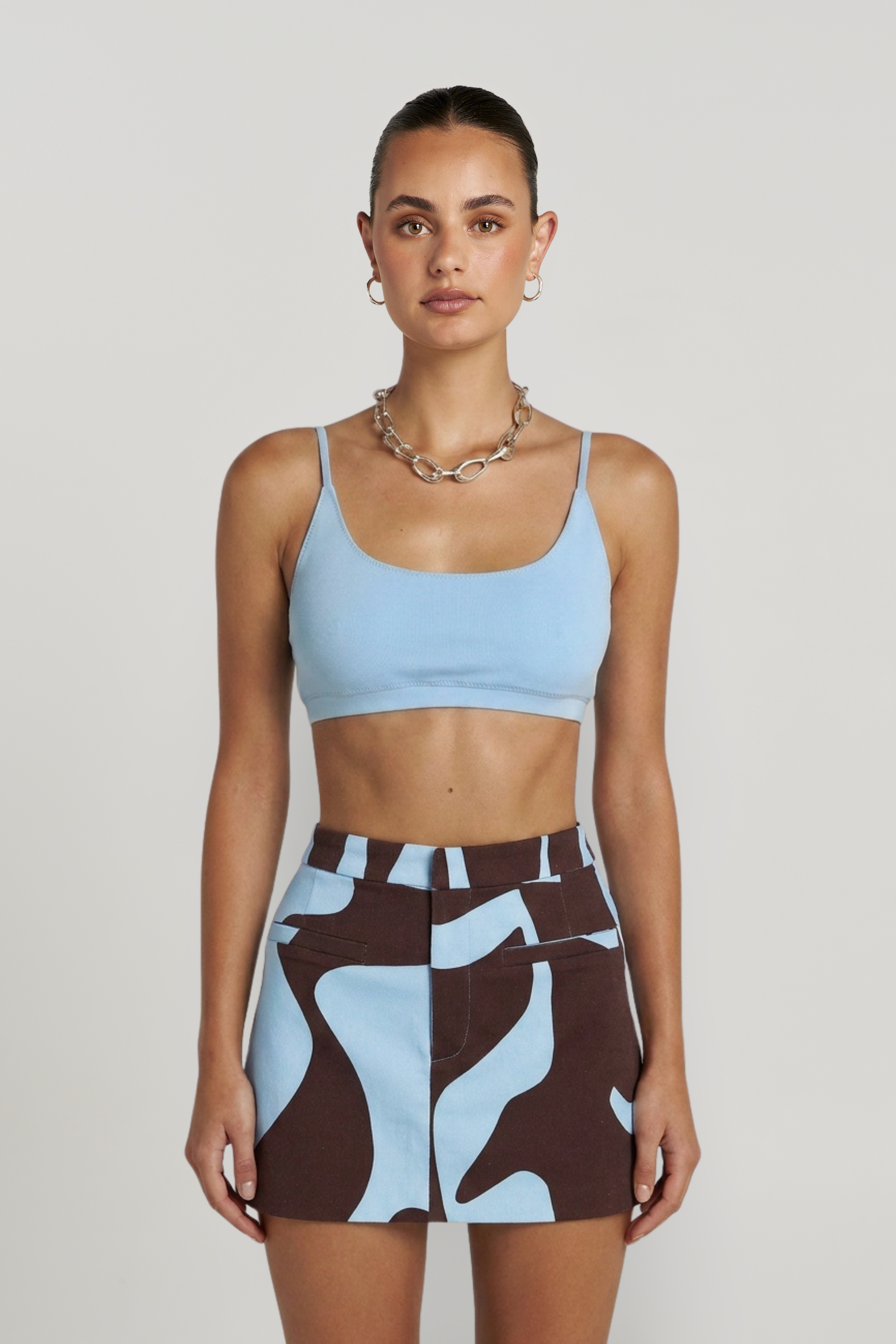 SPORTY CROP - SKY BLUE