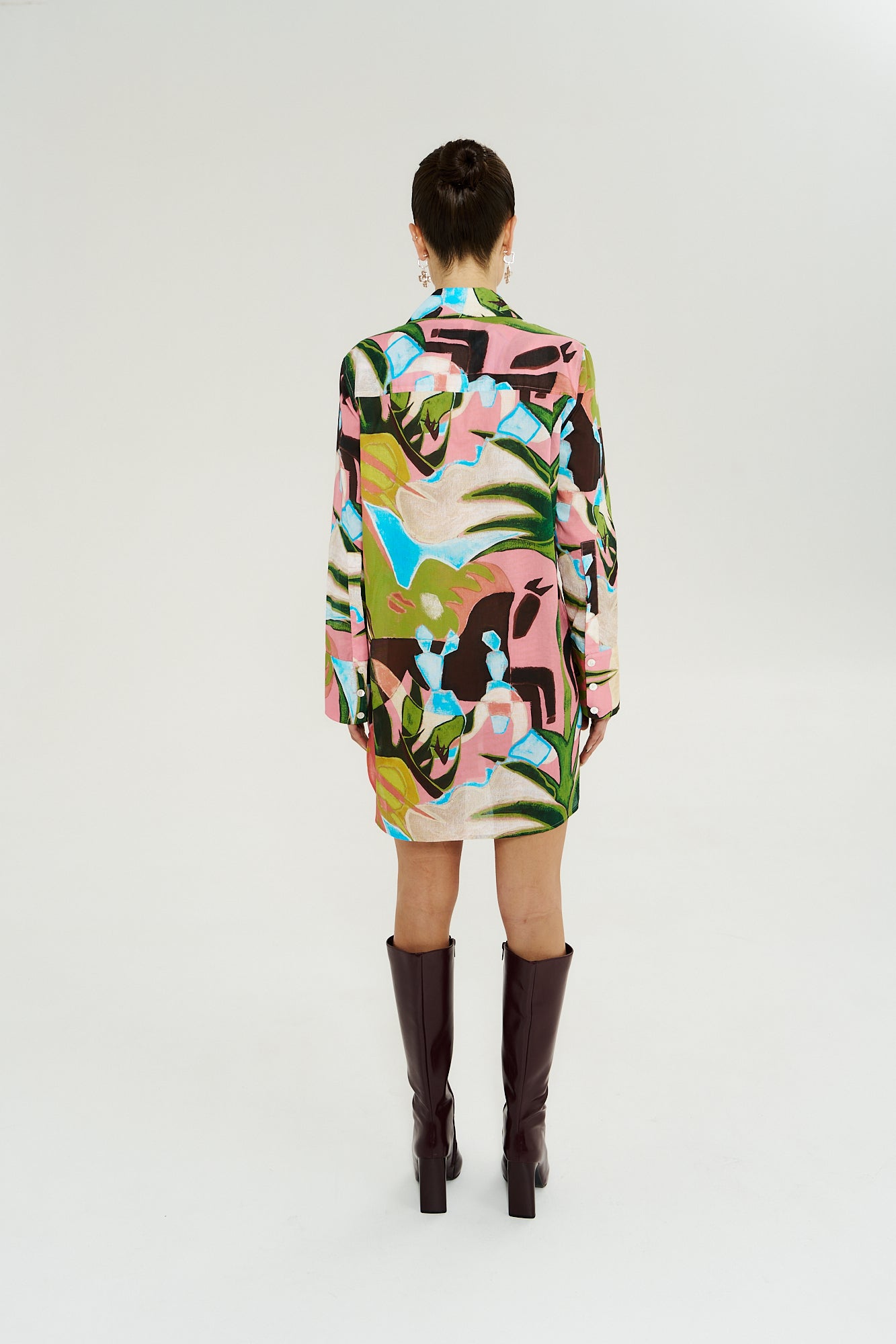 LS ASH SHIRT DRESS - WONDERLAND