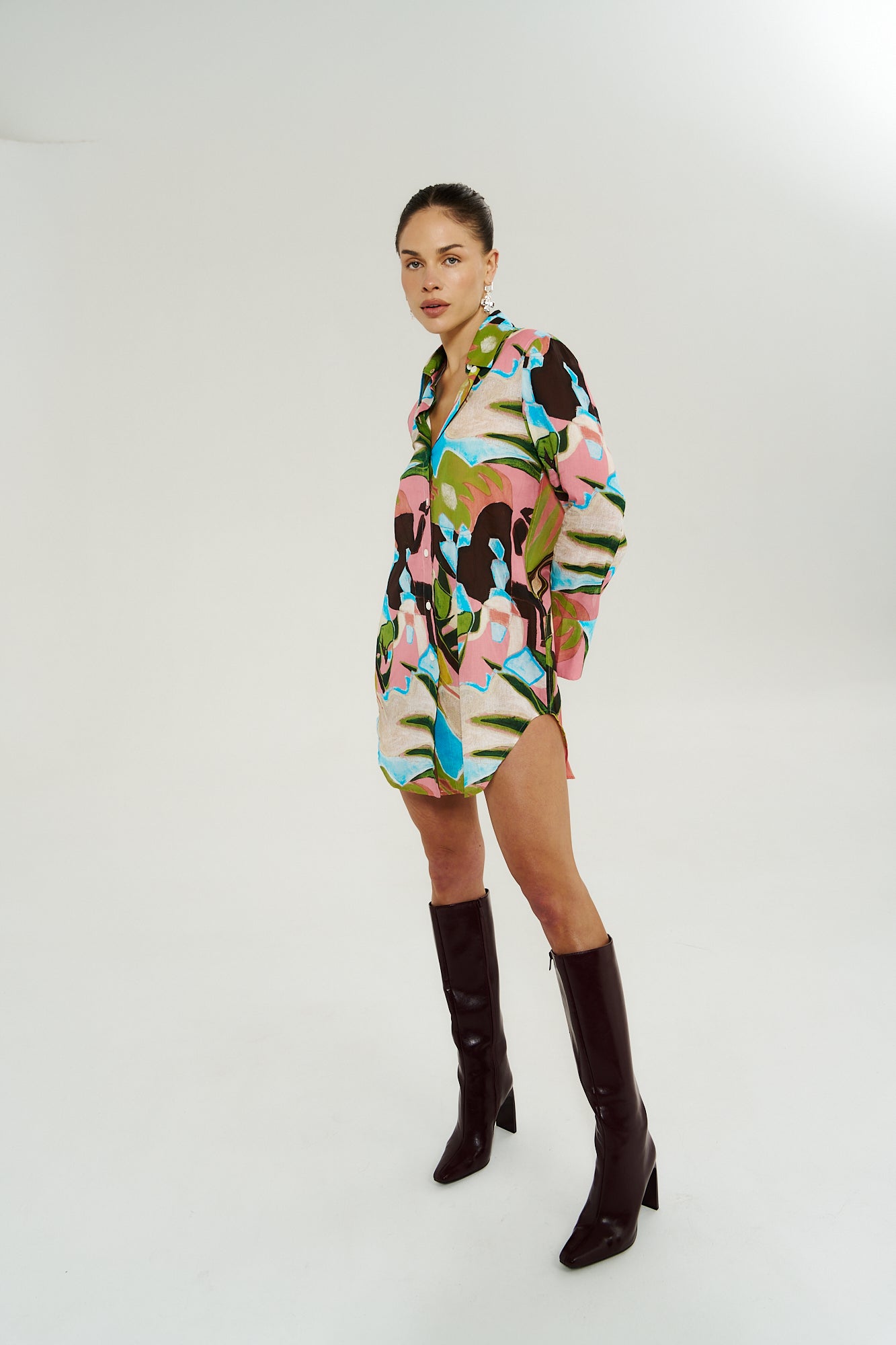 LS ASH SHIRT DRESS - WONDERLAND