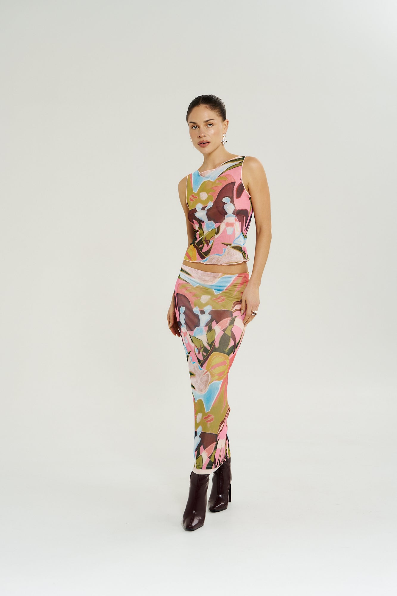 MESH MAXI SKIRT - WONDERLAND