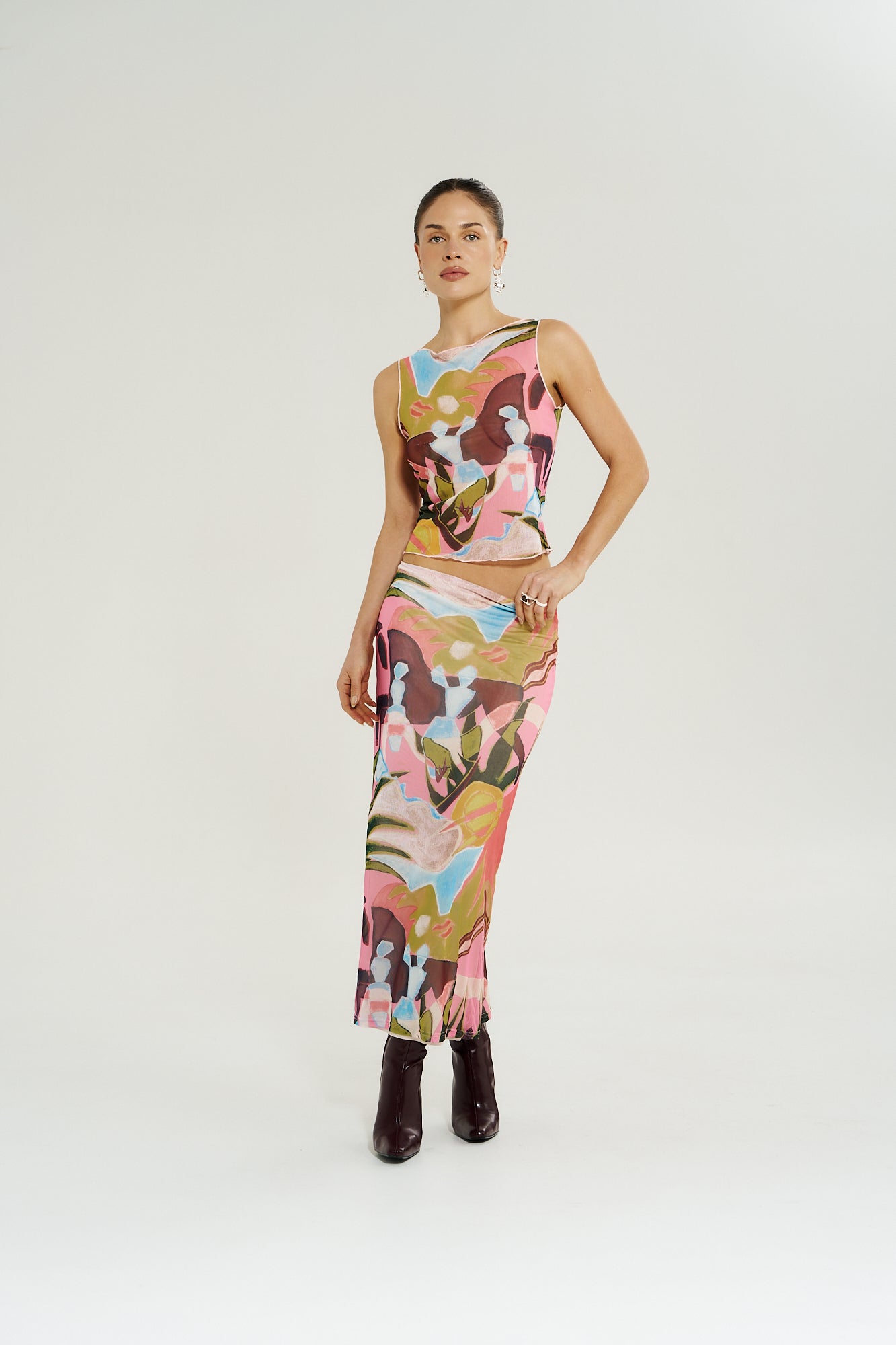 MESH MAXI SKIRT - WONDERLAND