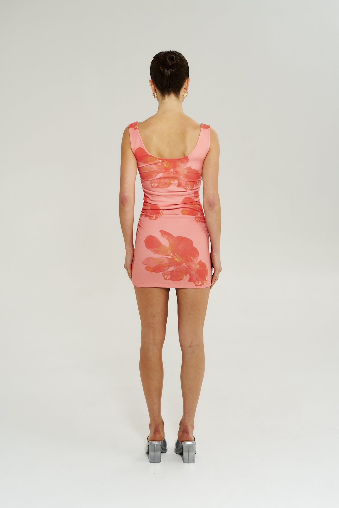 EMMA MINI DRESS - PEACH PETALS