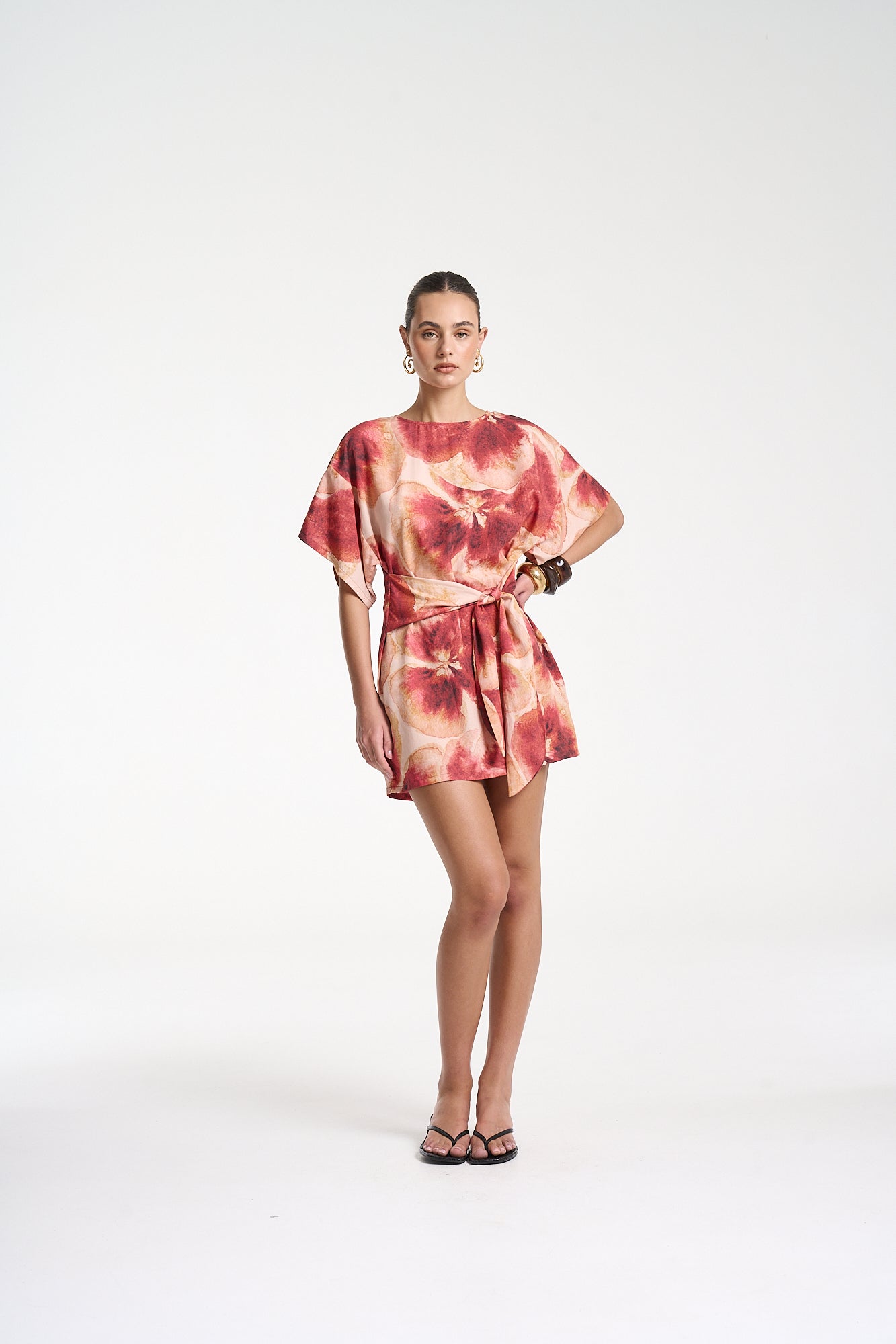 TIE FRONT DRESS - ALOHA