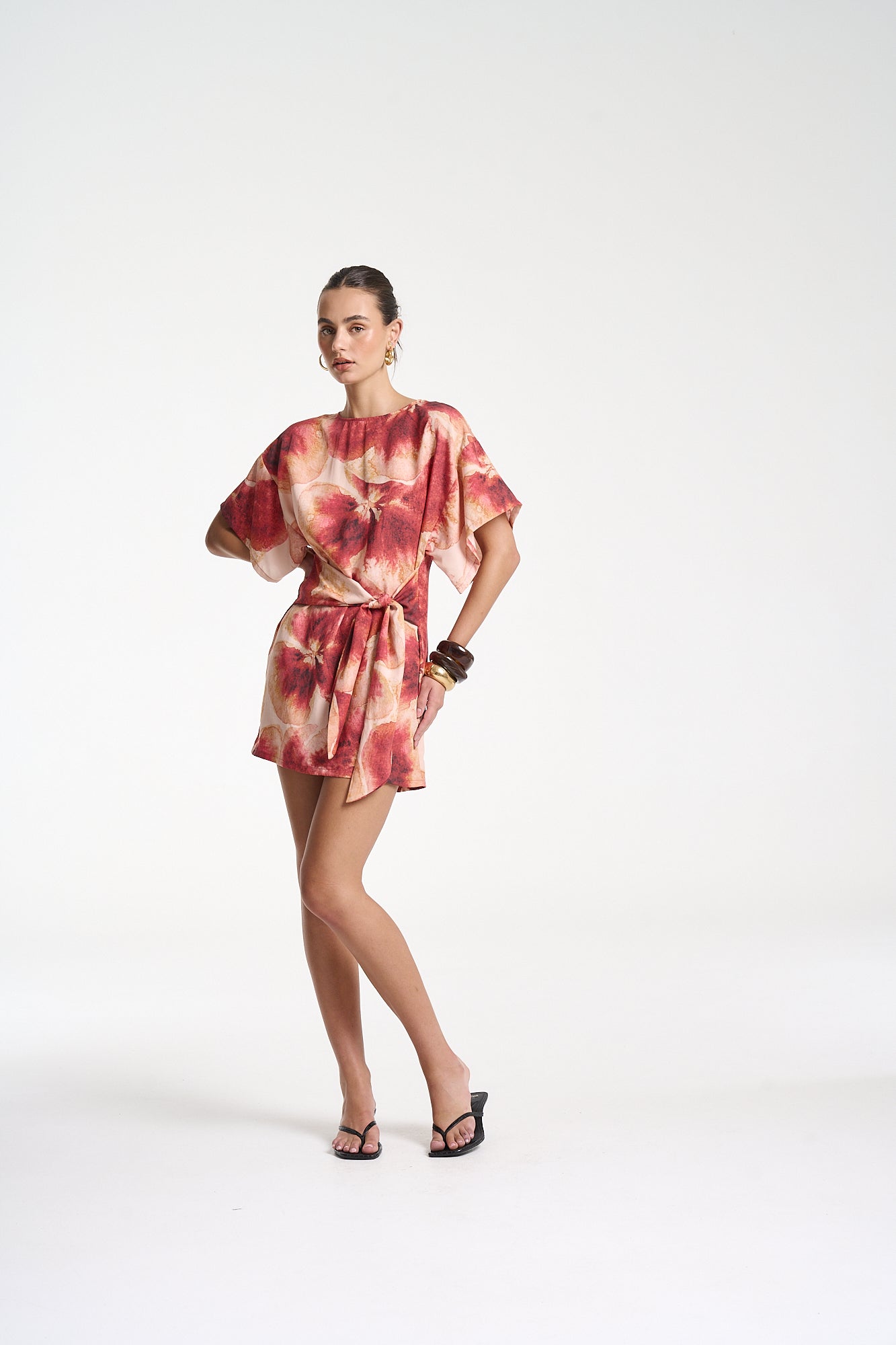 TIE FRONT DRESS - ALOHA