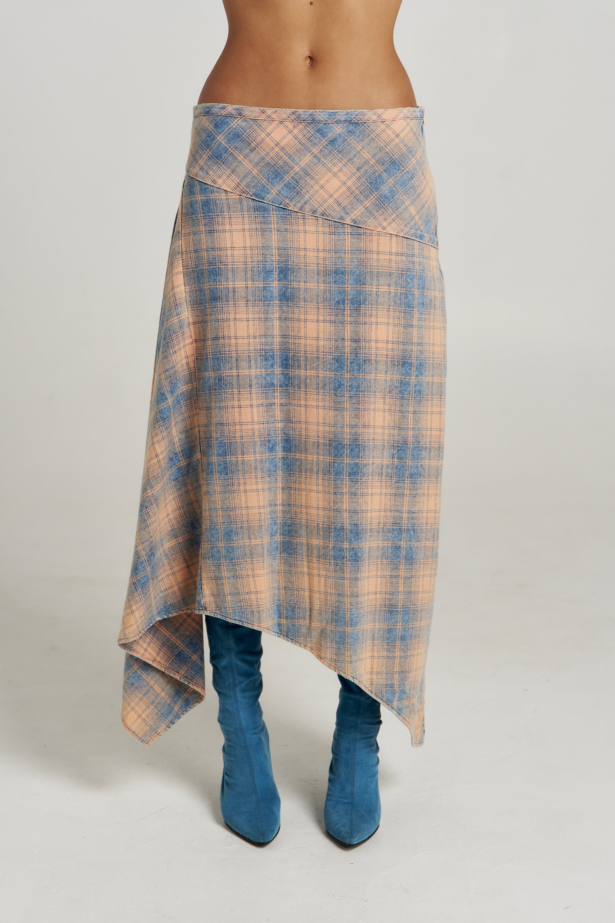 FRENCHIE SKIRT - APEROL CHECK