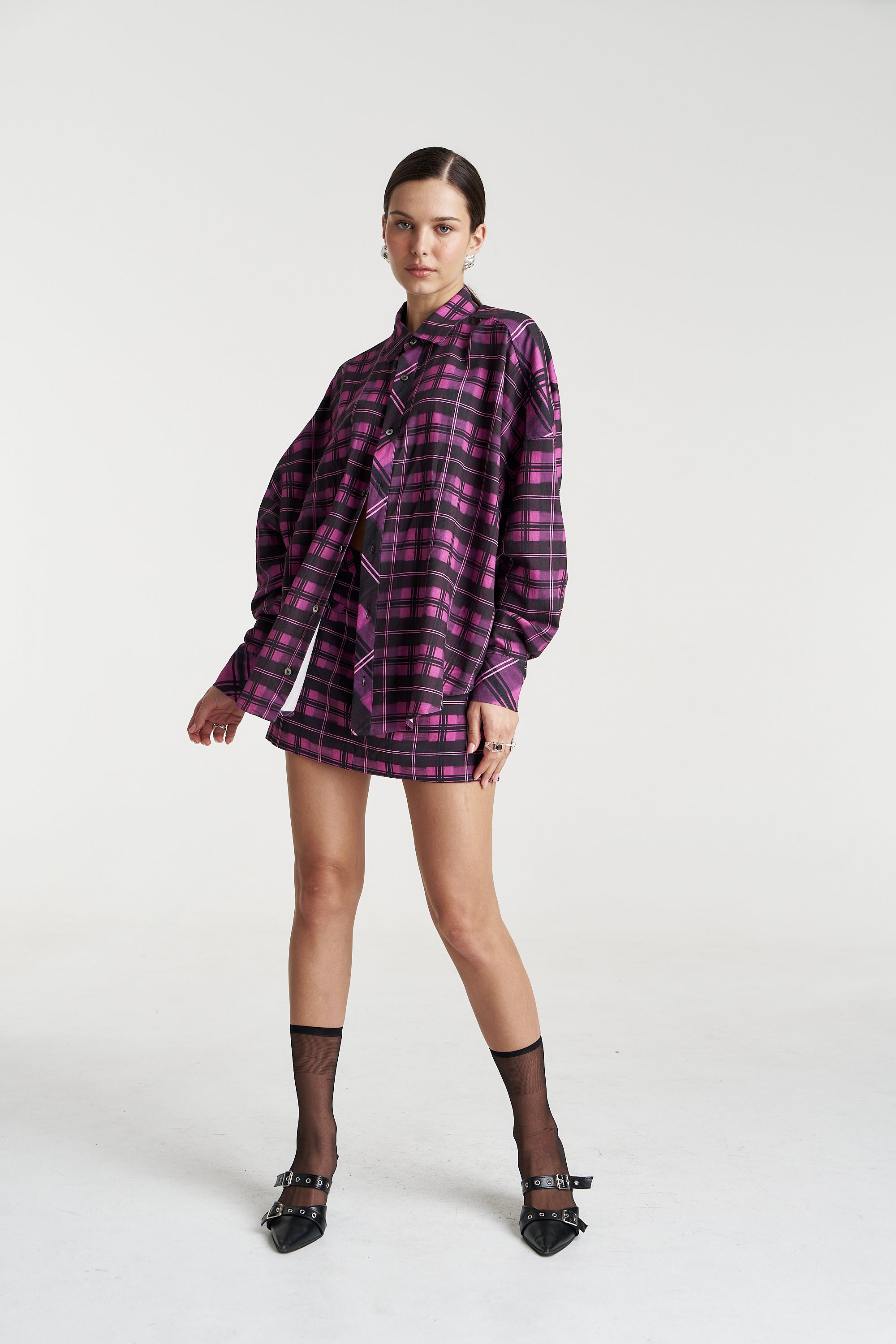 PLAID LS SHIRT - AZALEA PLAID