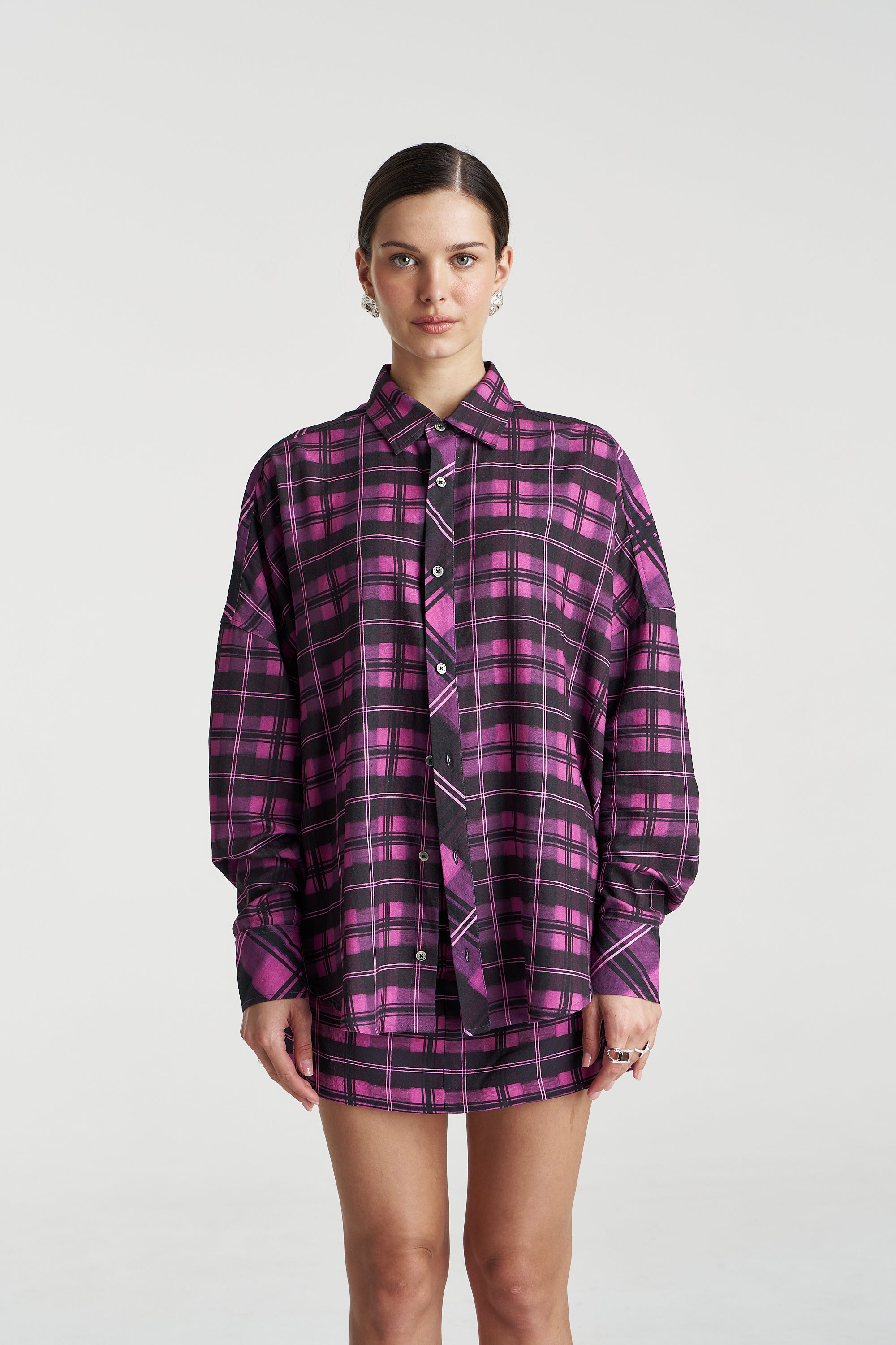 PLAID LS SHIRT - AZALEA PLAID