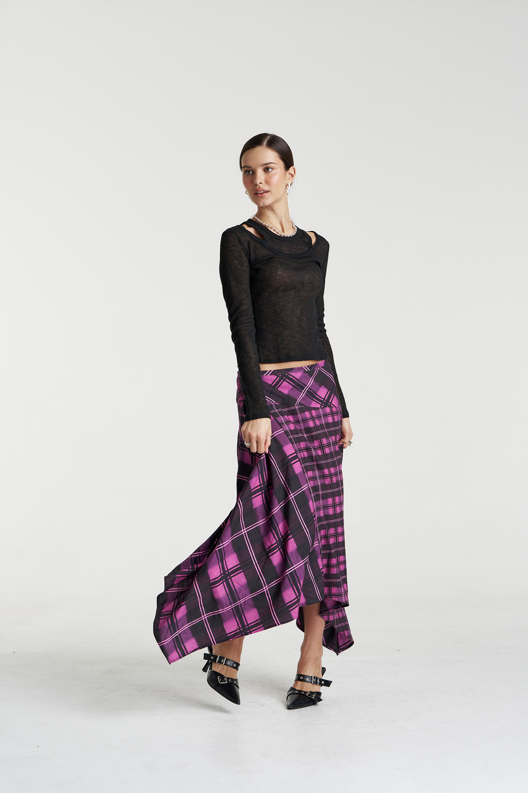 FRENCHIE SKIRT - AZALEA PLAID