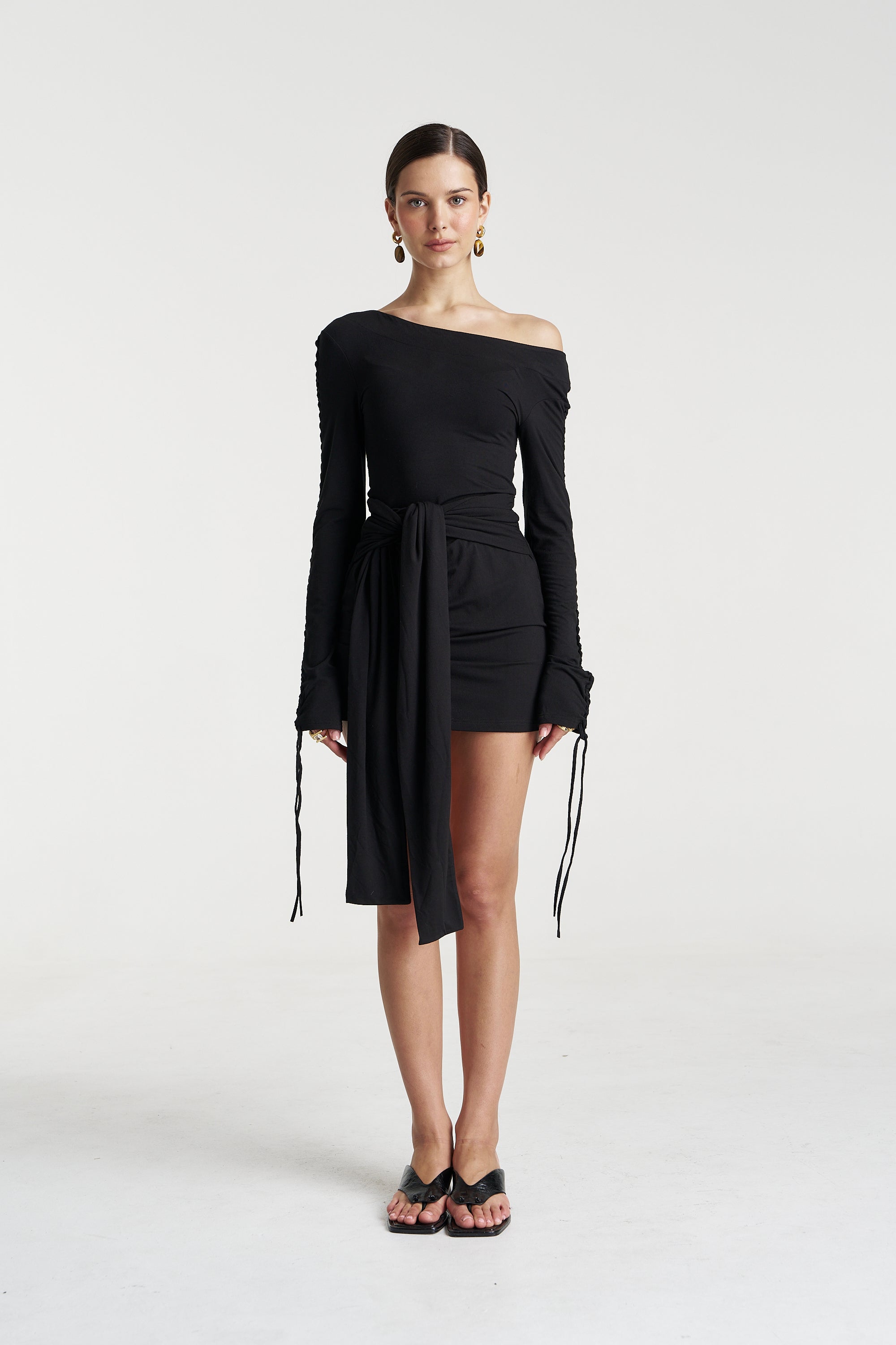 EVE TIE DRESS - BLACK