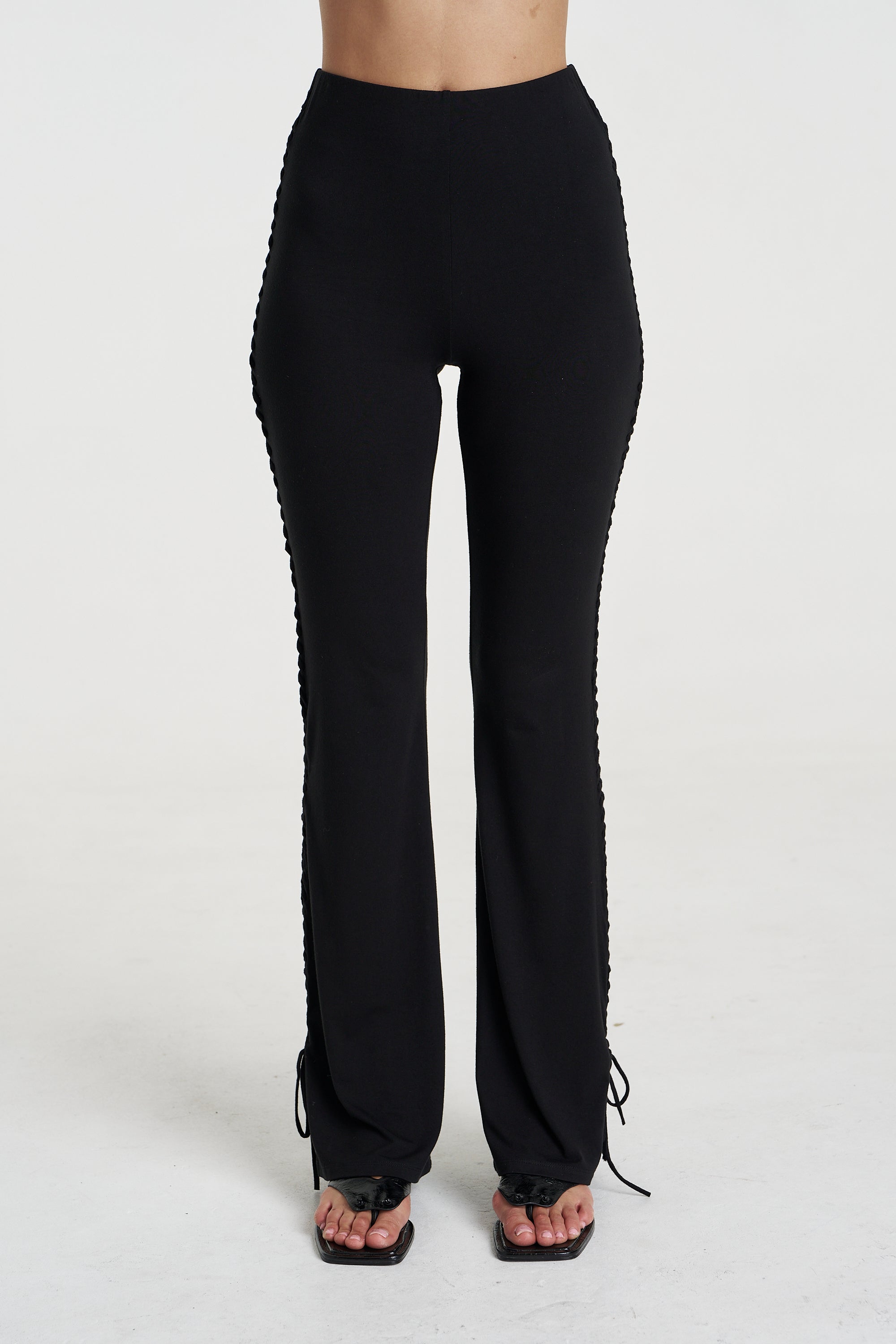 EVE TIE PANT - BLACK