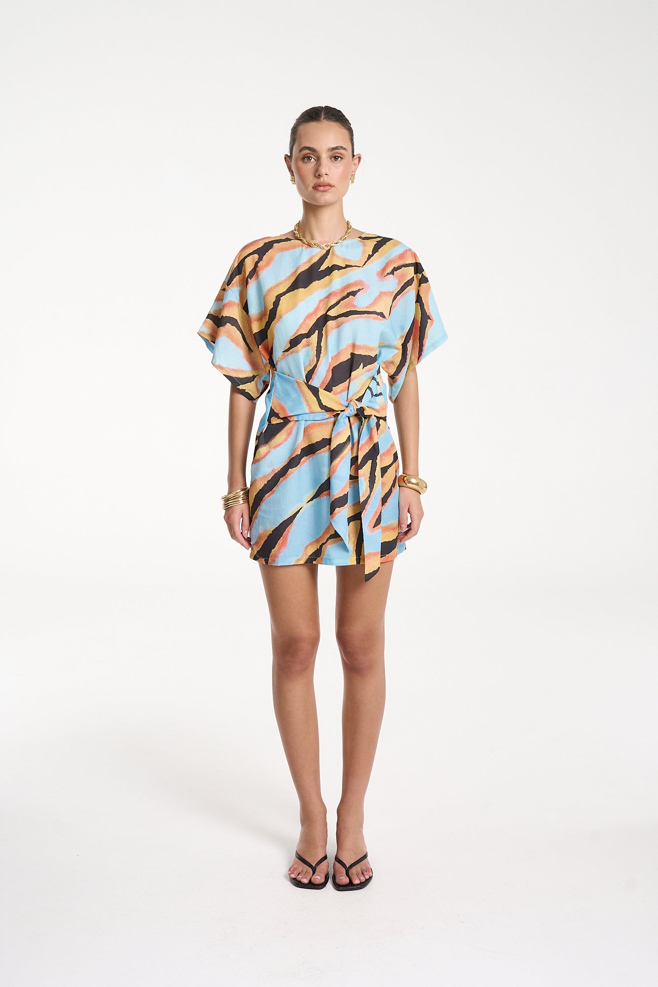 TIE FRONT DRESS - ZANZIBAR