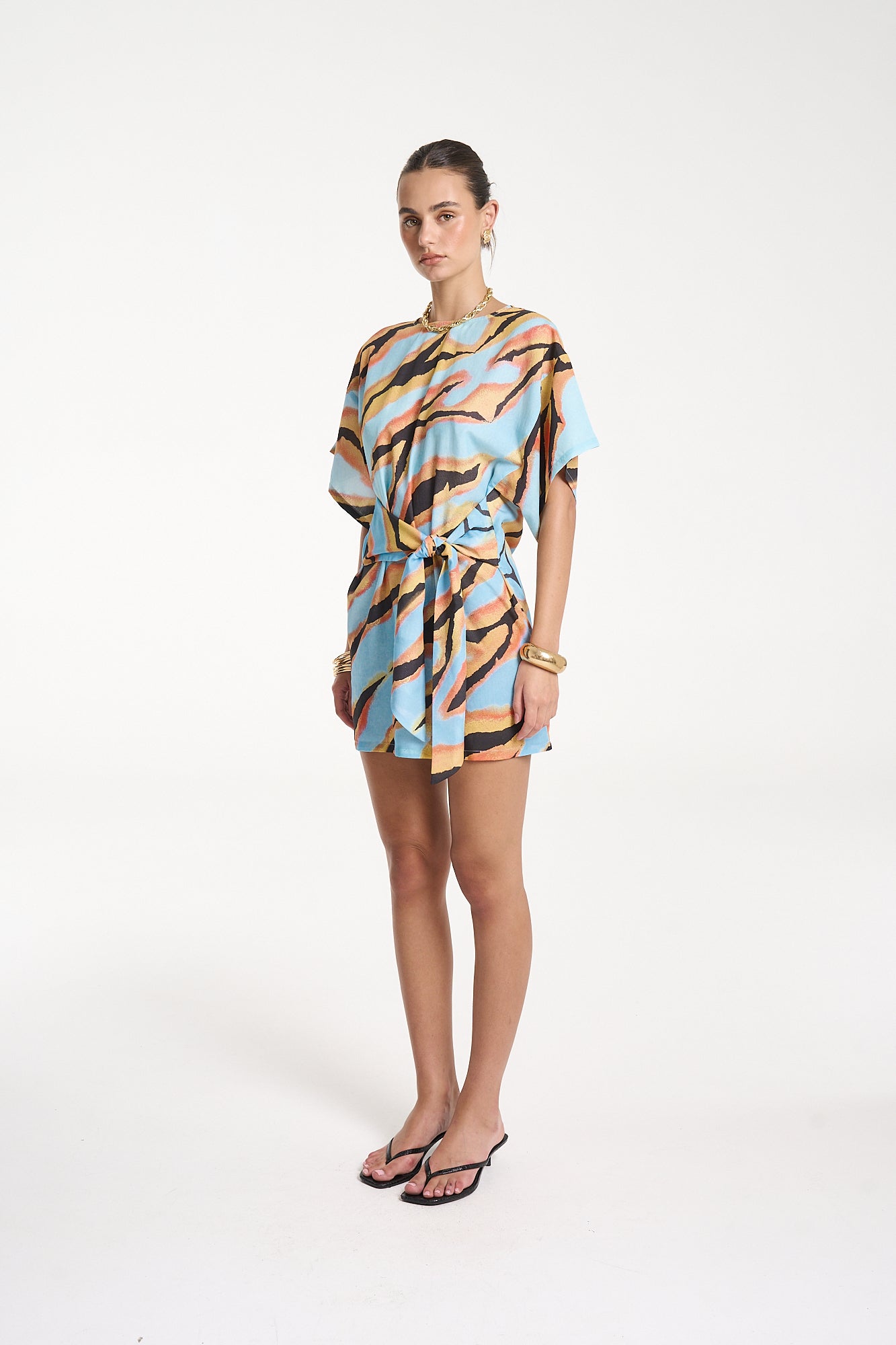 TIE FRONT DRESS - ZANZIBAR