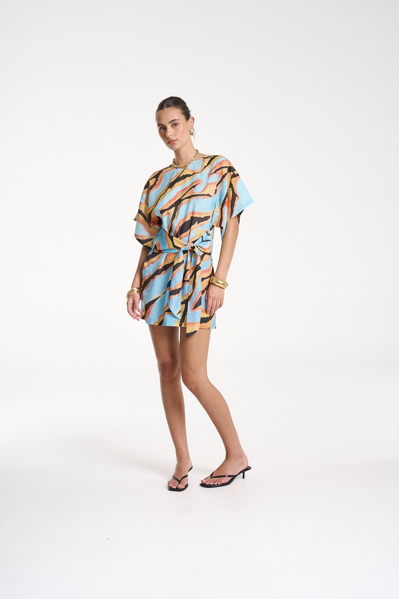 TIE FRONT DRESS - ZANZIBAR