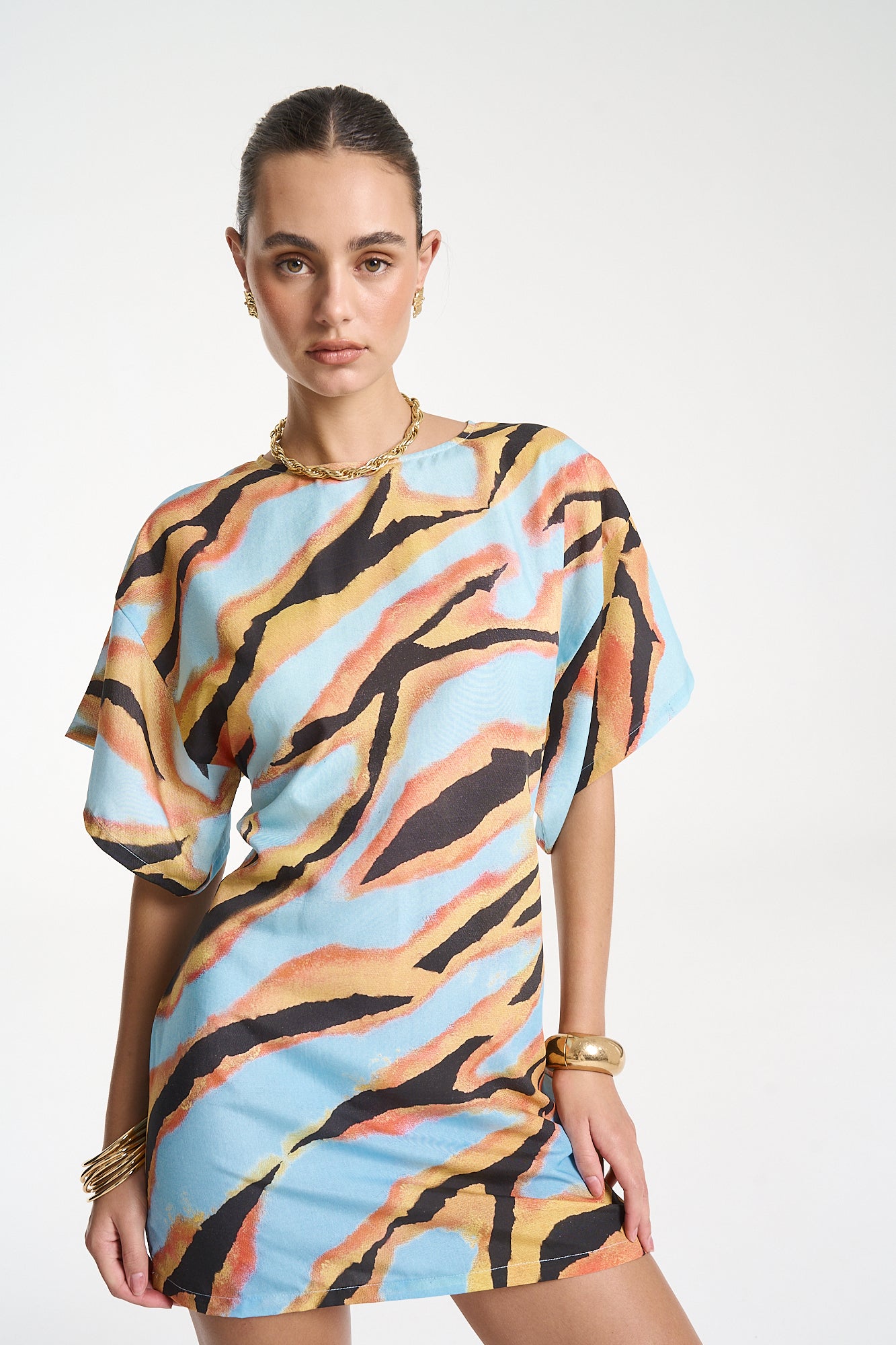 TIE FRONT DRESS - ZANZIBAR