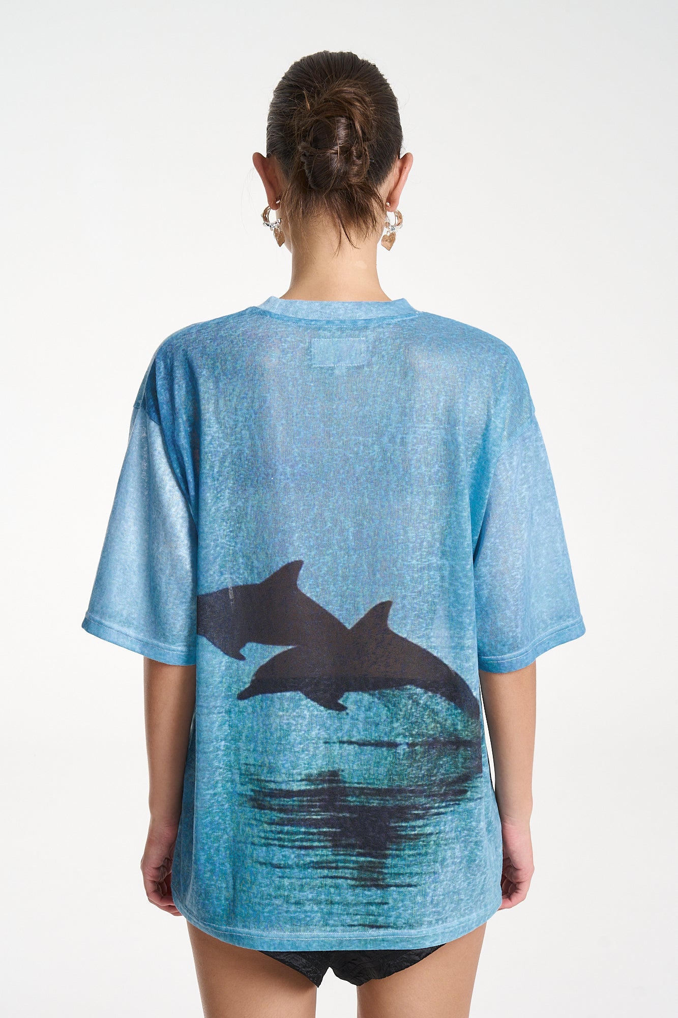 DOUBLE DOLPHIN TEE - BLUE