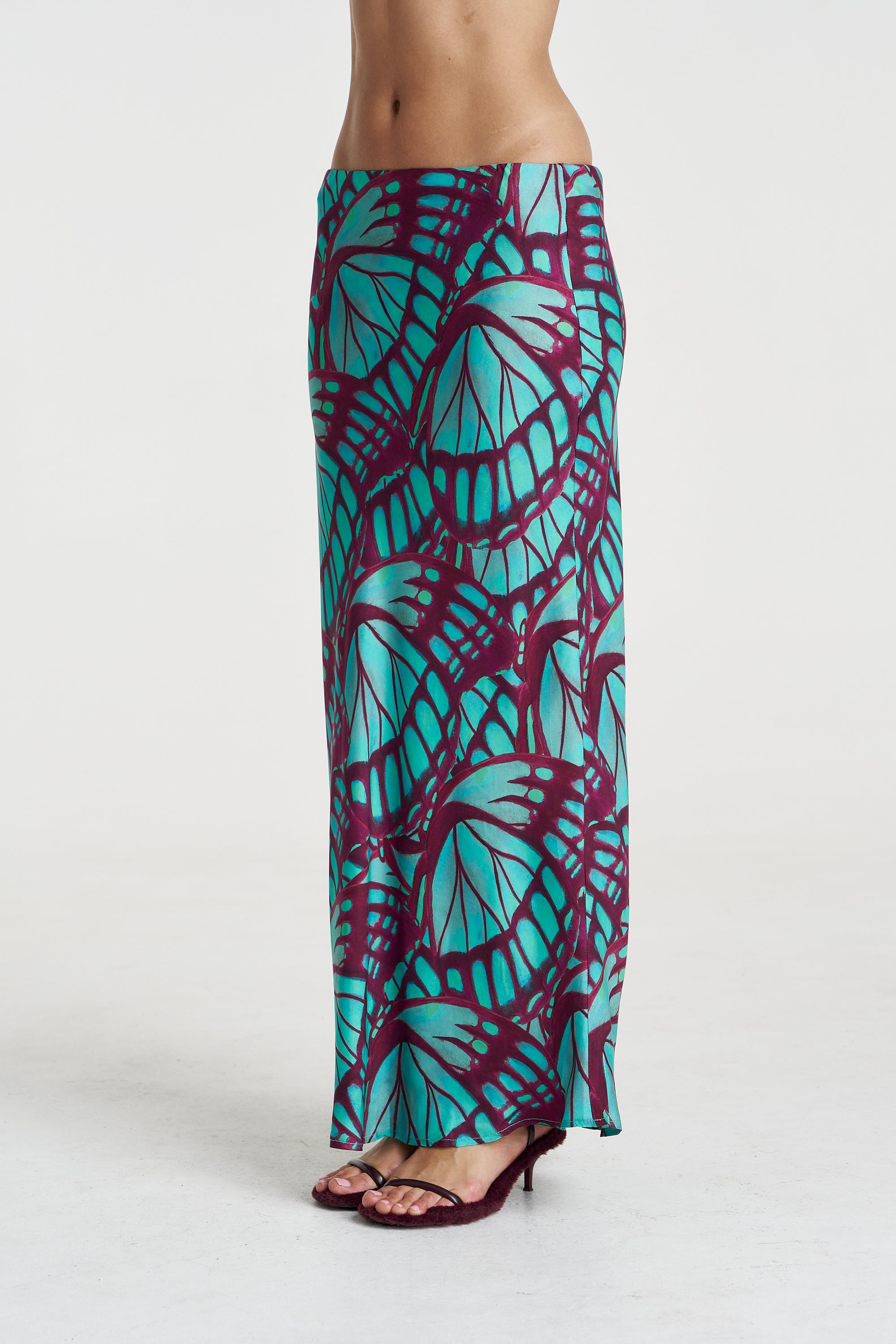 SLIP SKIRT - JADE BUTTERFLY