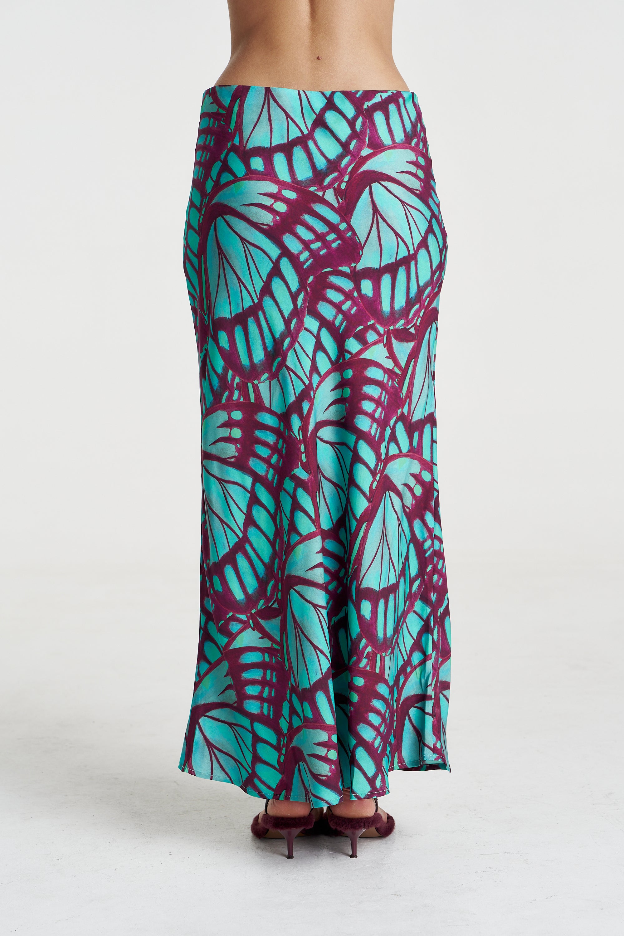 SLIP SKIRT - JADE BUTTERFLY