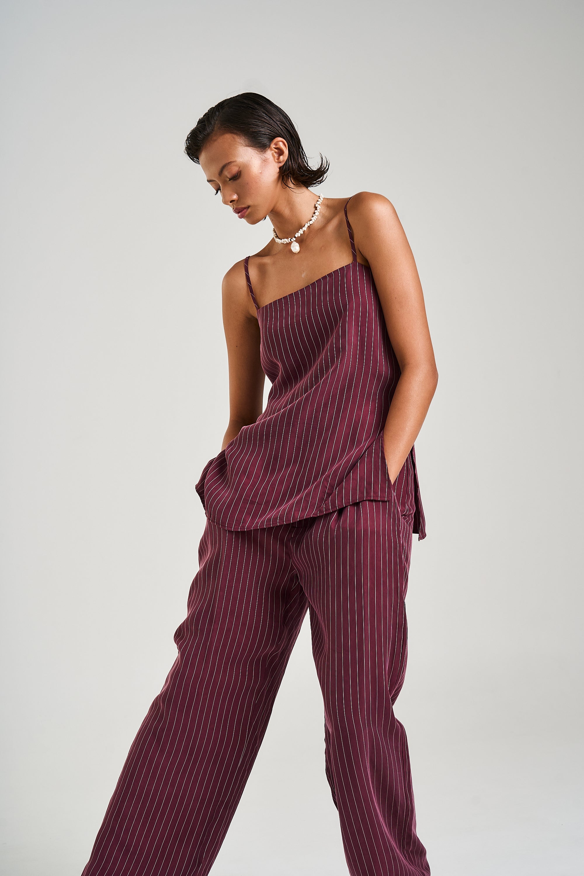 TUNIC TOP - KINA PINSTRIPE