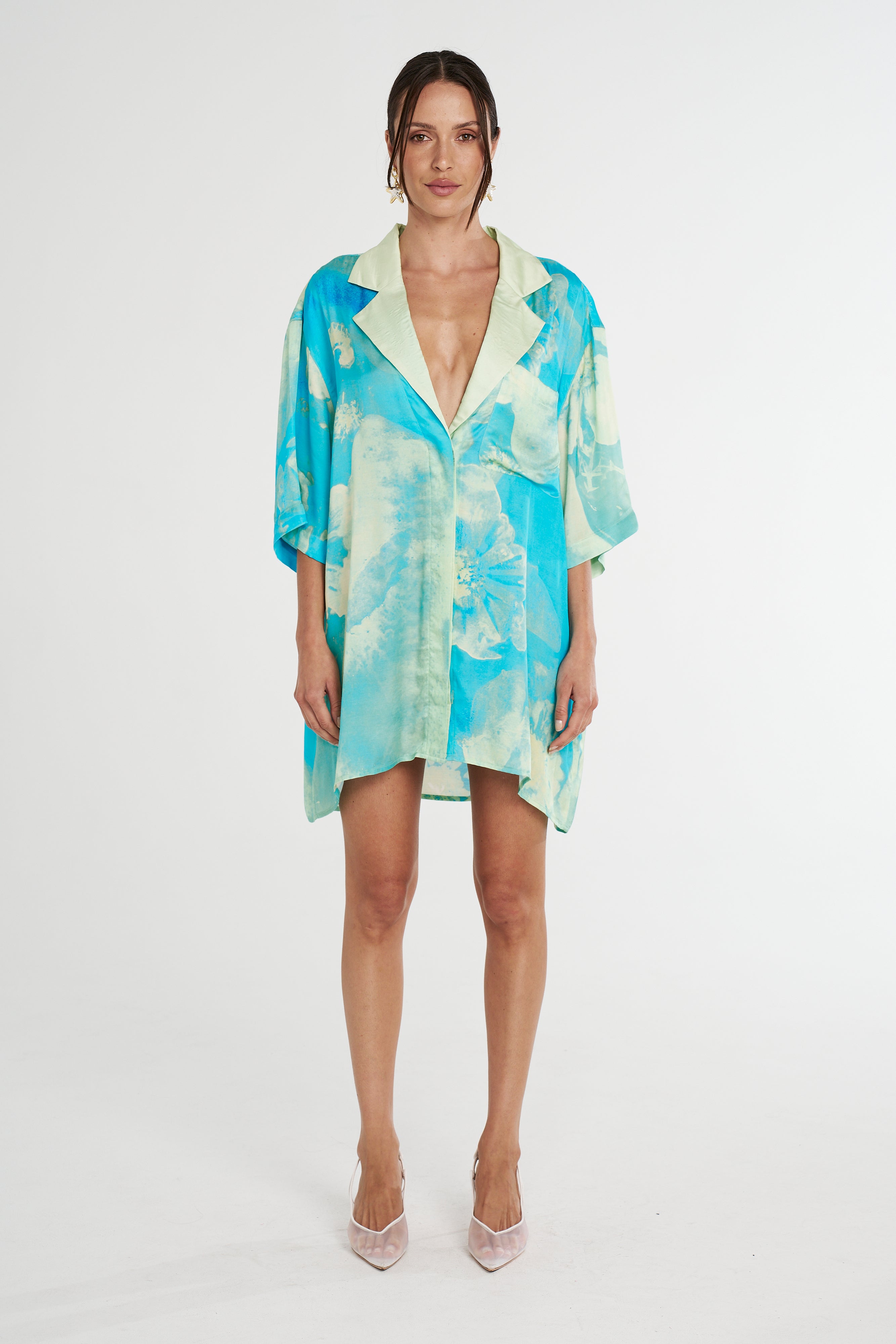 LUKA SHIRT DRESS - LEMON LUMEN