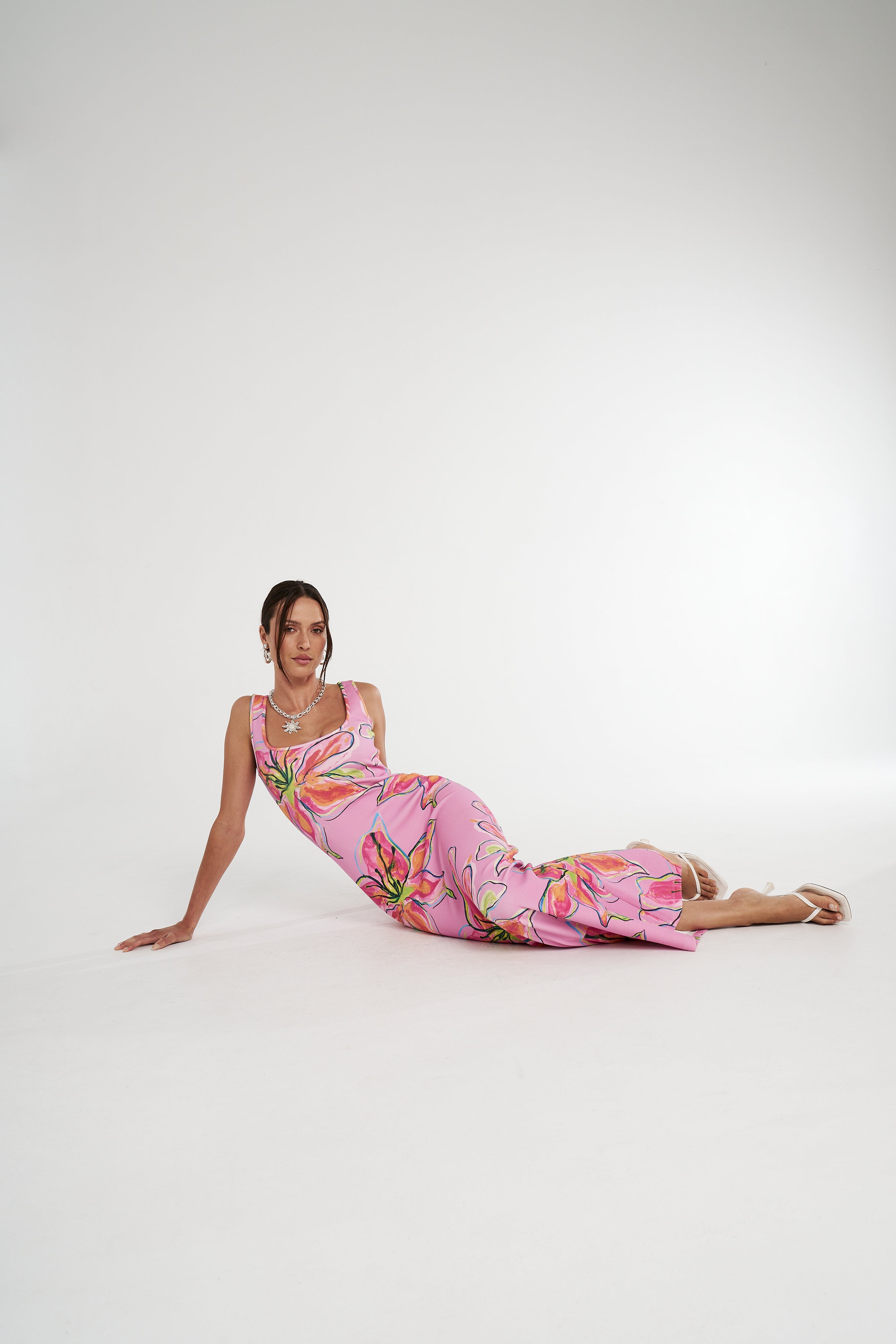 SCOOP NECK MAXI - LILAC LILY