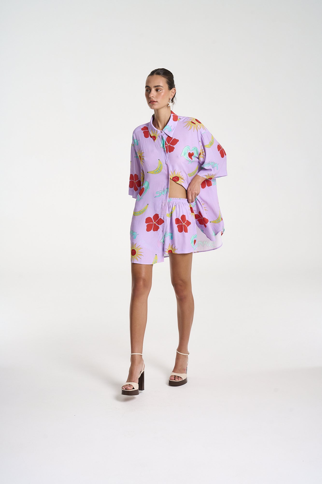 BIG SHIRT - LILAC TROPPO