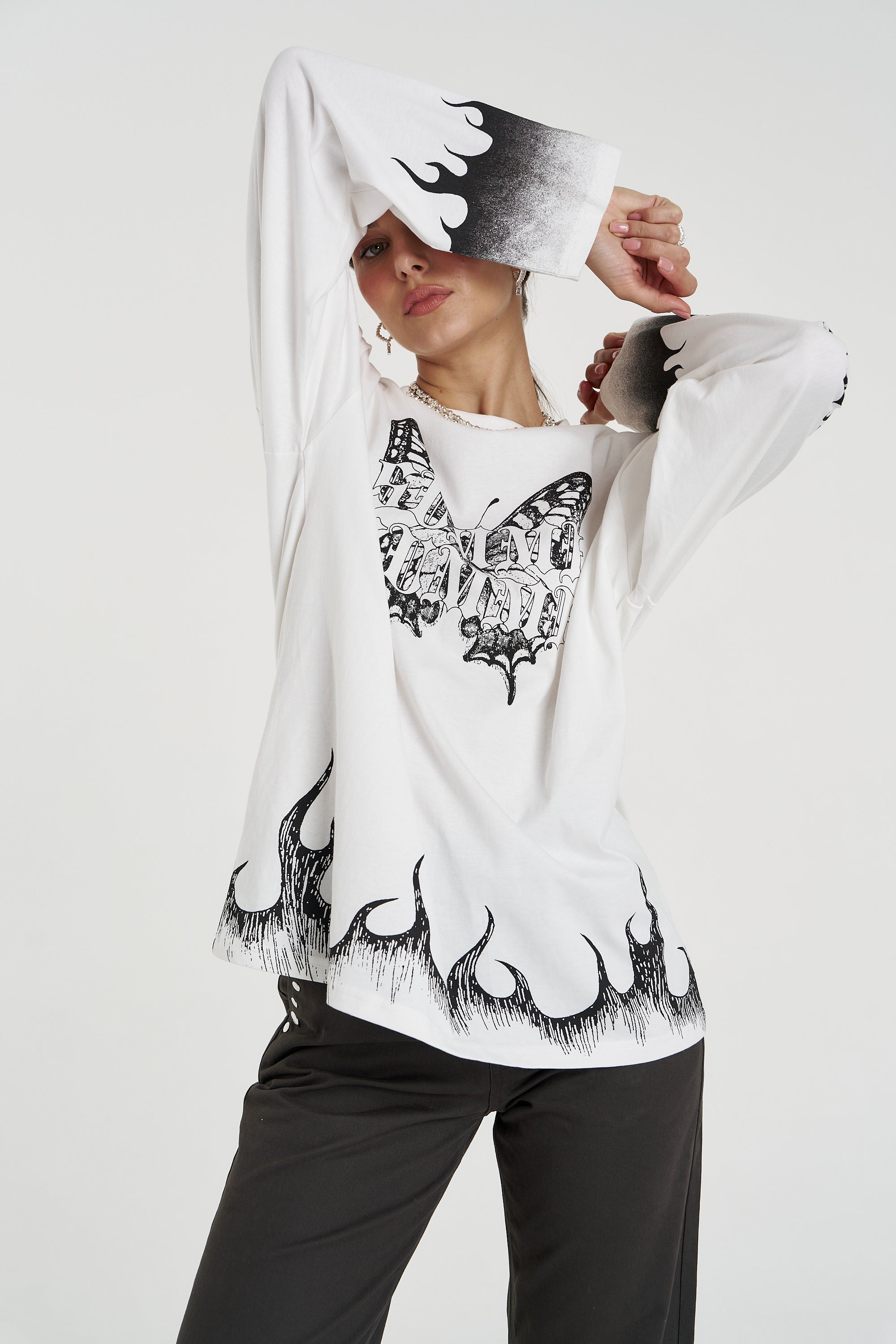 EDEN LS TEE - LILY WHITE