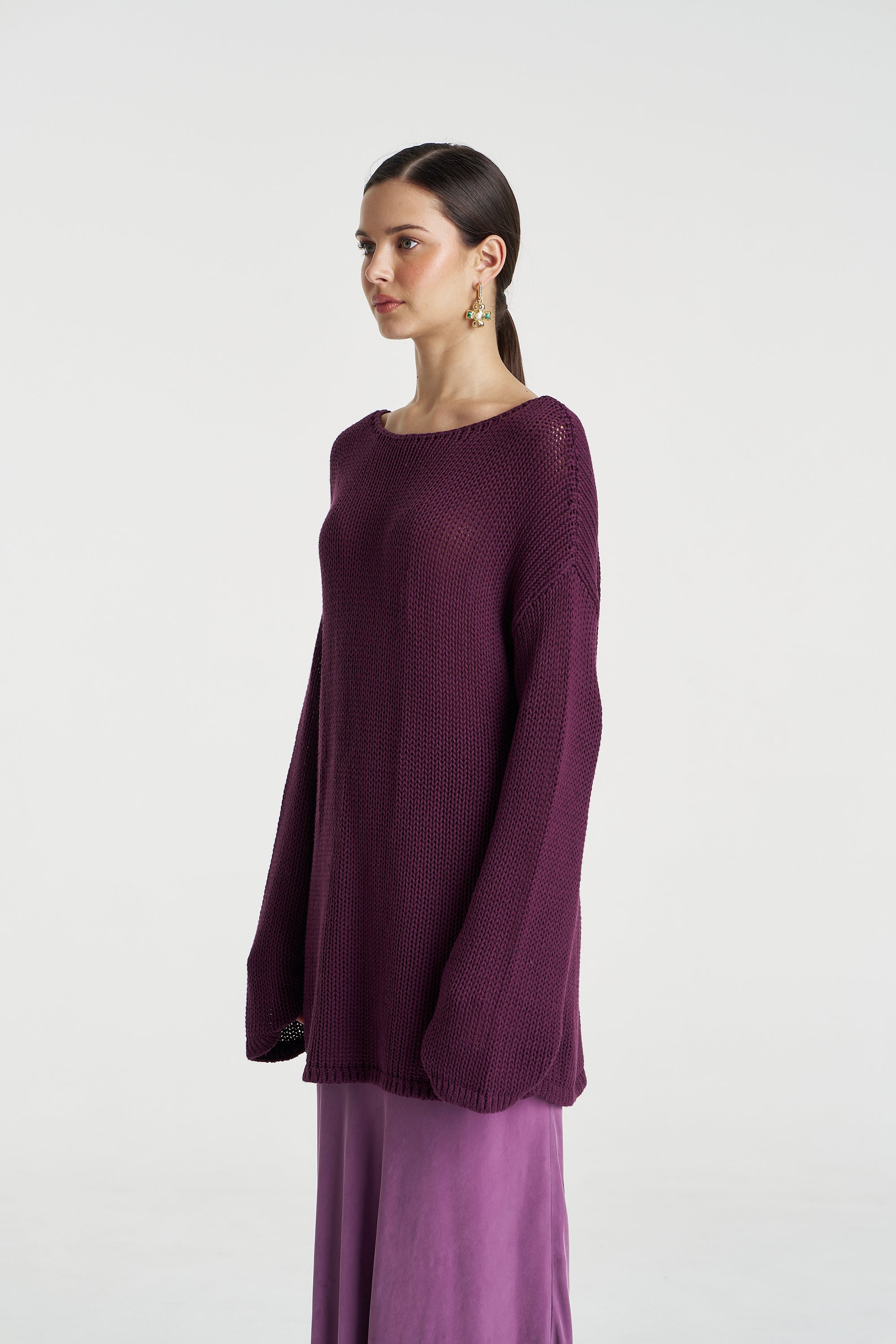 BELL LS KNIT - MULBERRY