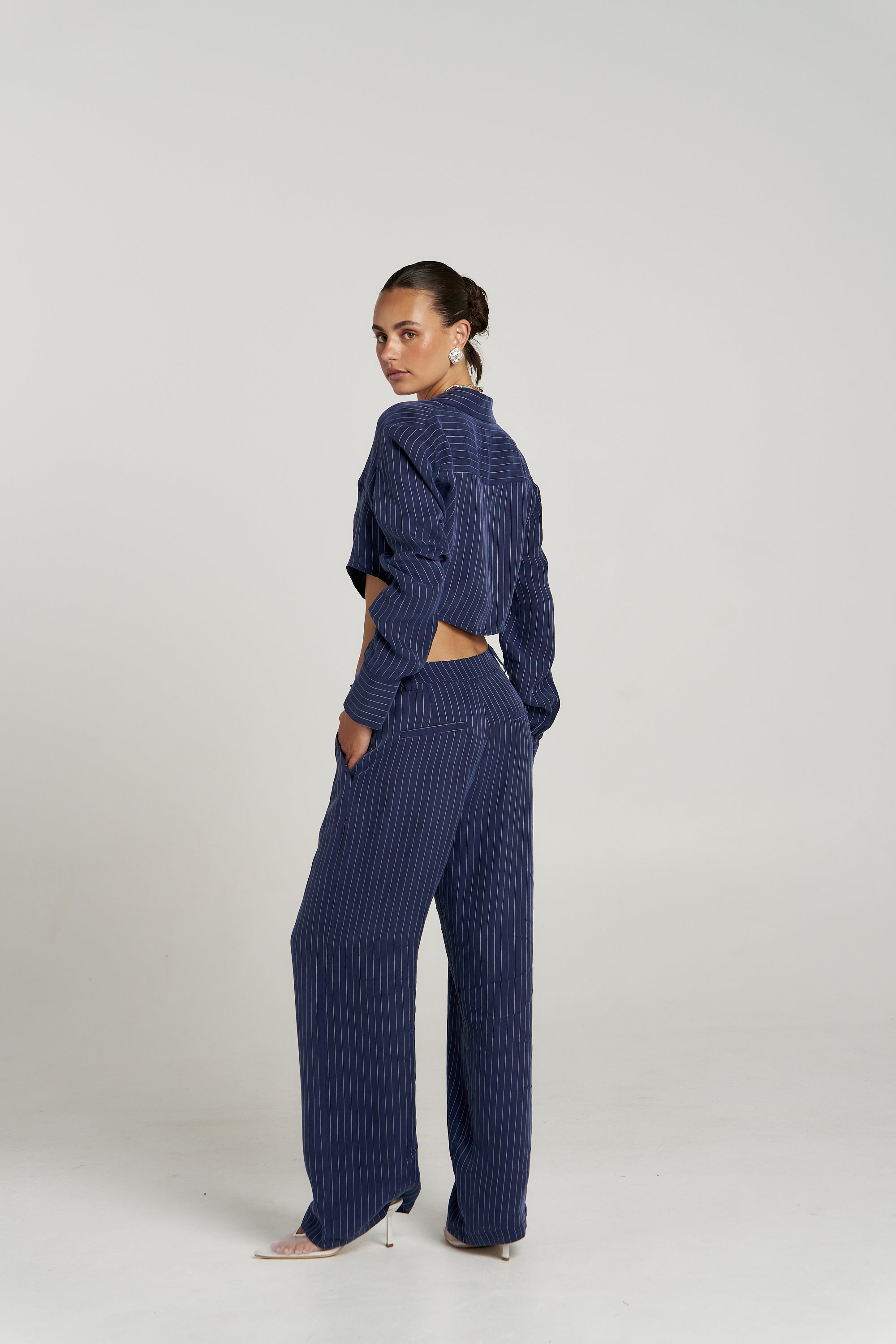 BOSS PANT - NAVY PINSTRIPE