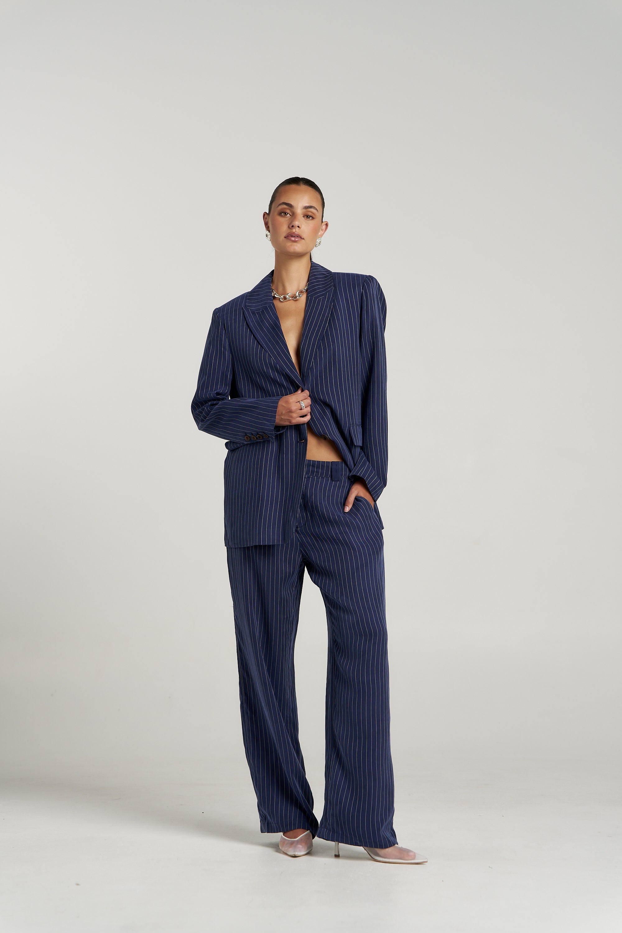 BOSS PANT - NAVY PINSTRIPE