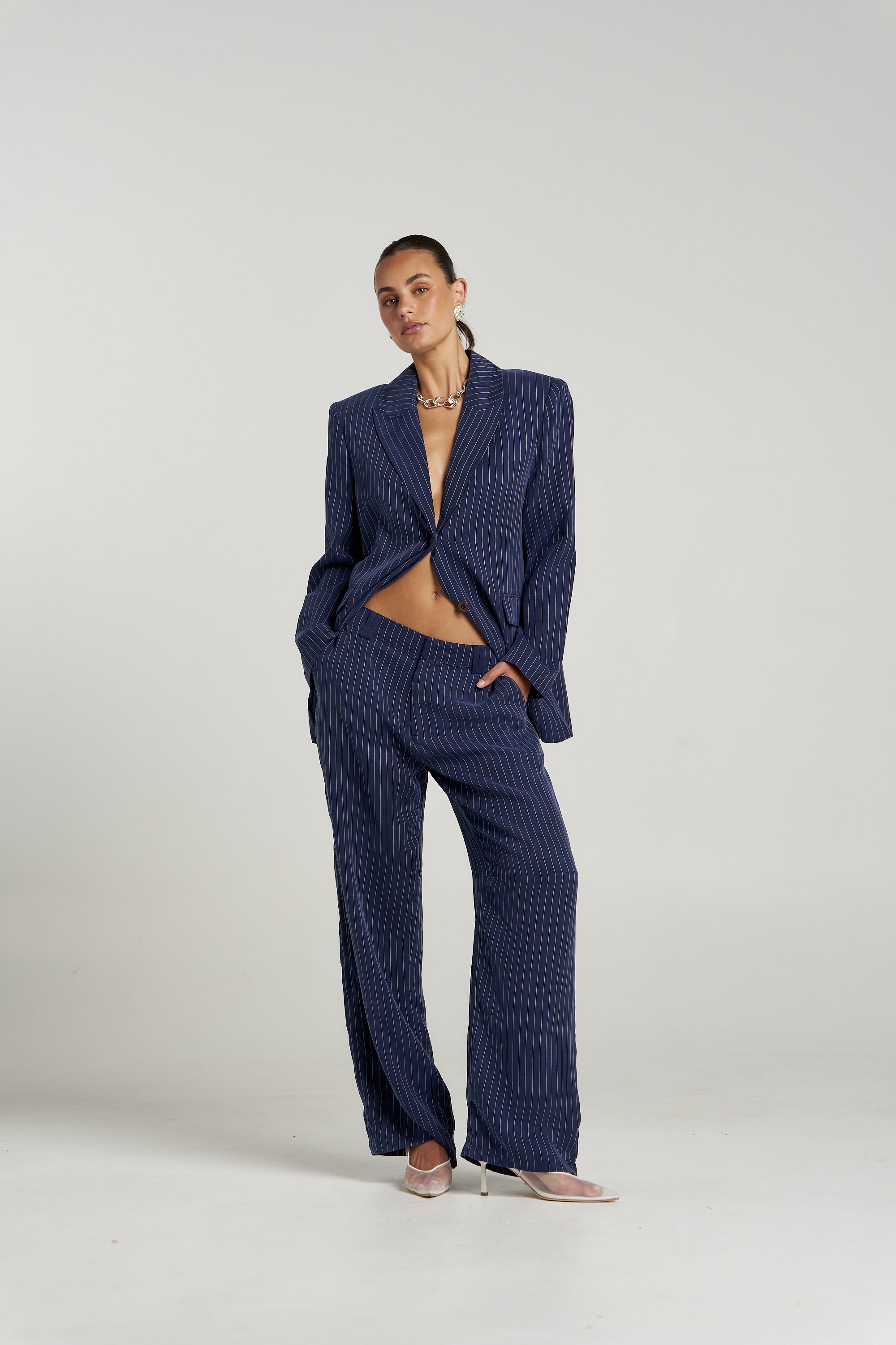 BOSS PANT - NAVY PINSTRIPE