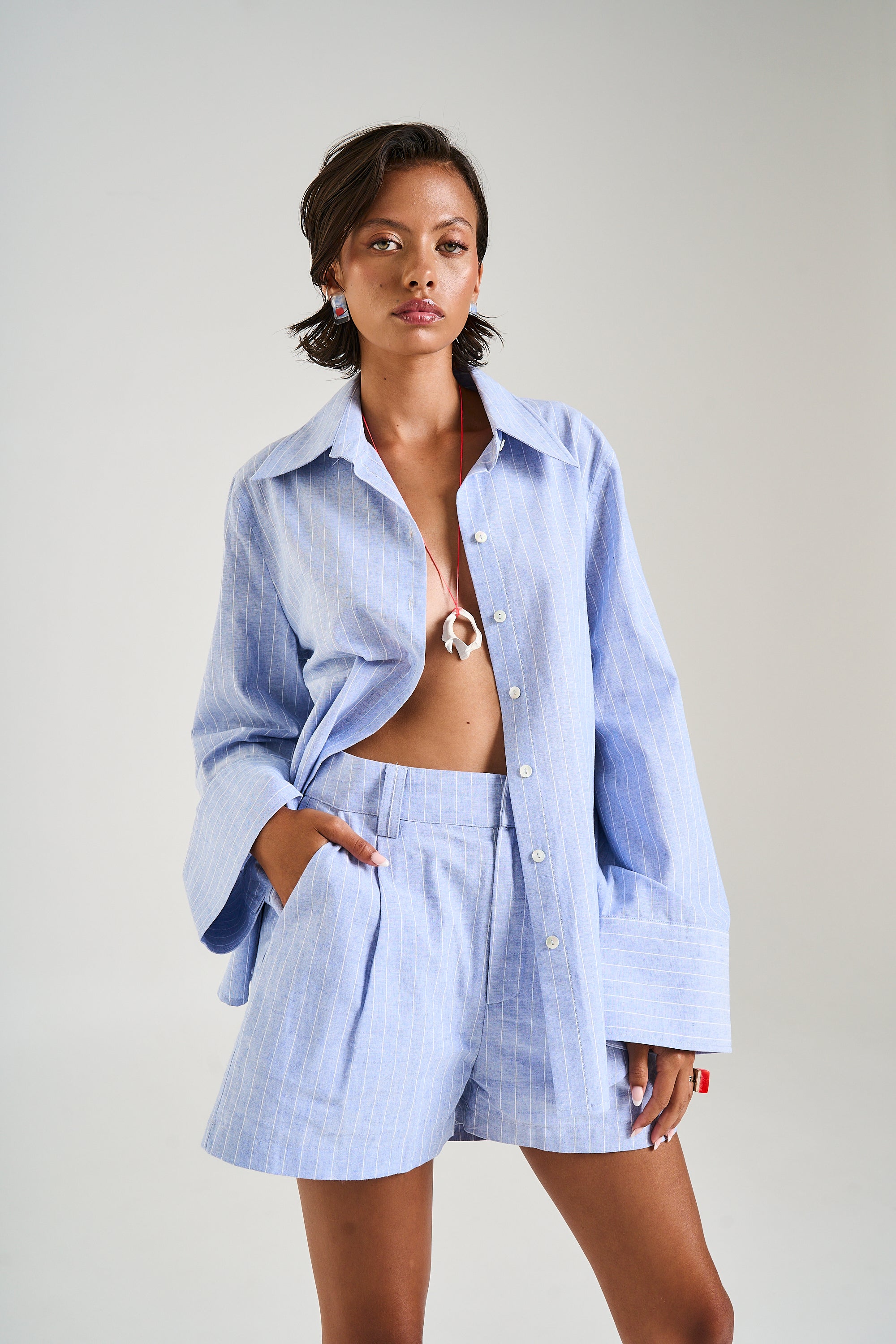 TAILORED SHORT - SEA STRIPE