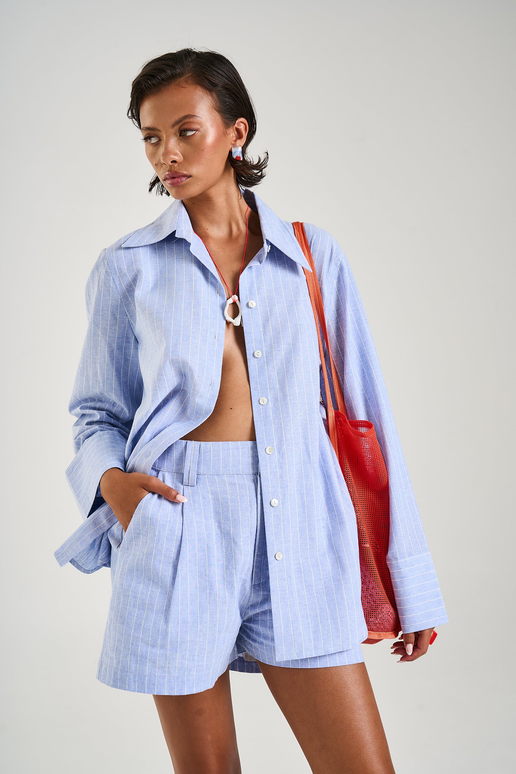 CUFF SHIRT - SEA STRIPE
