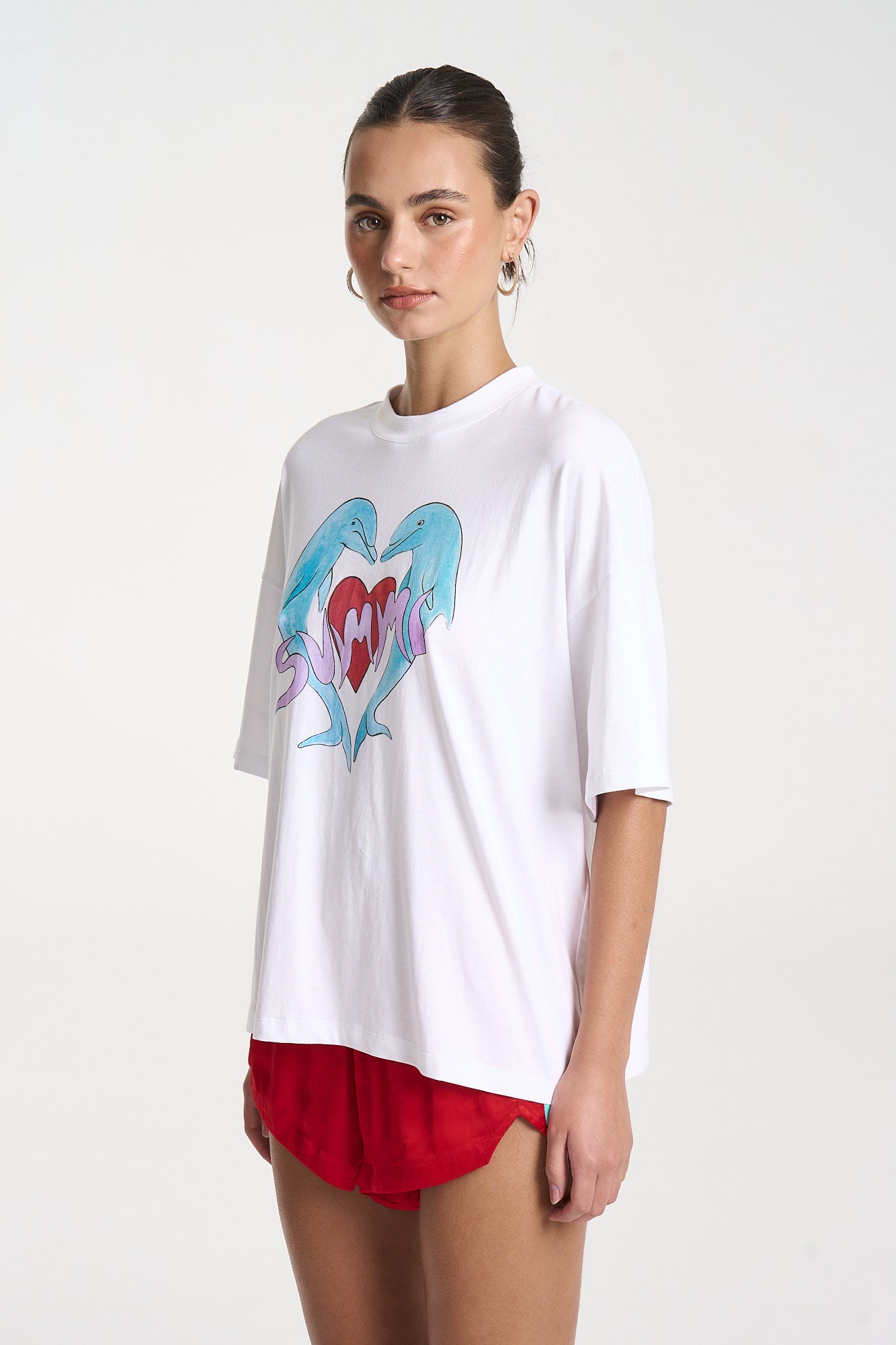 I HEART DOLPHINS TEE - WHITE TROPPO