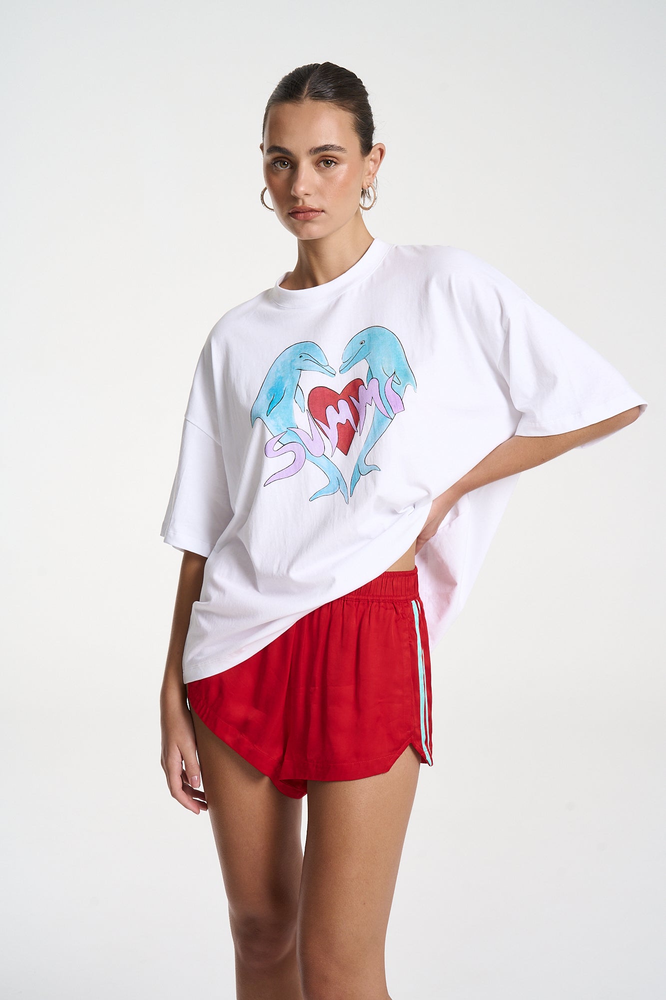 I HEART DOLPHINS TEE - WHITE TROPPO
