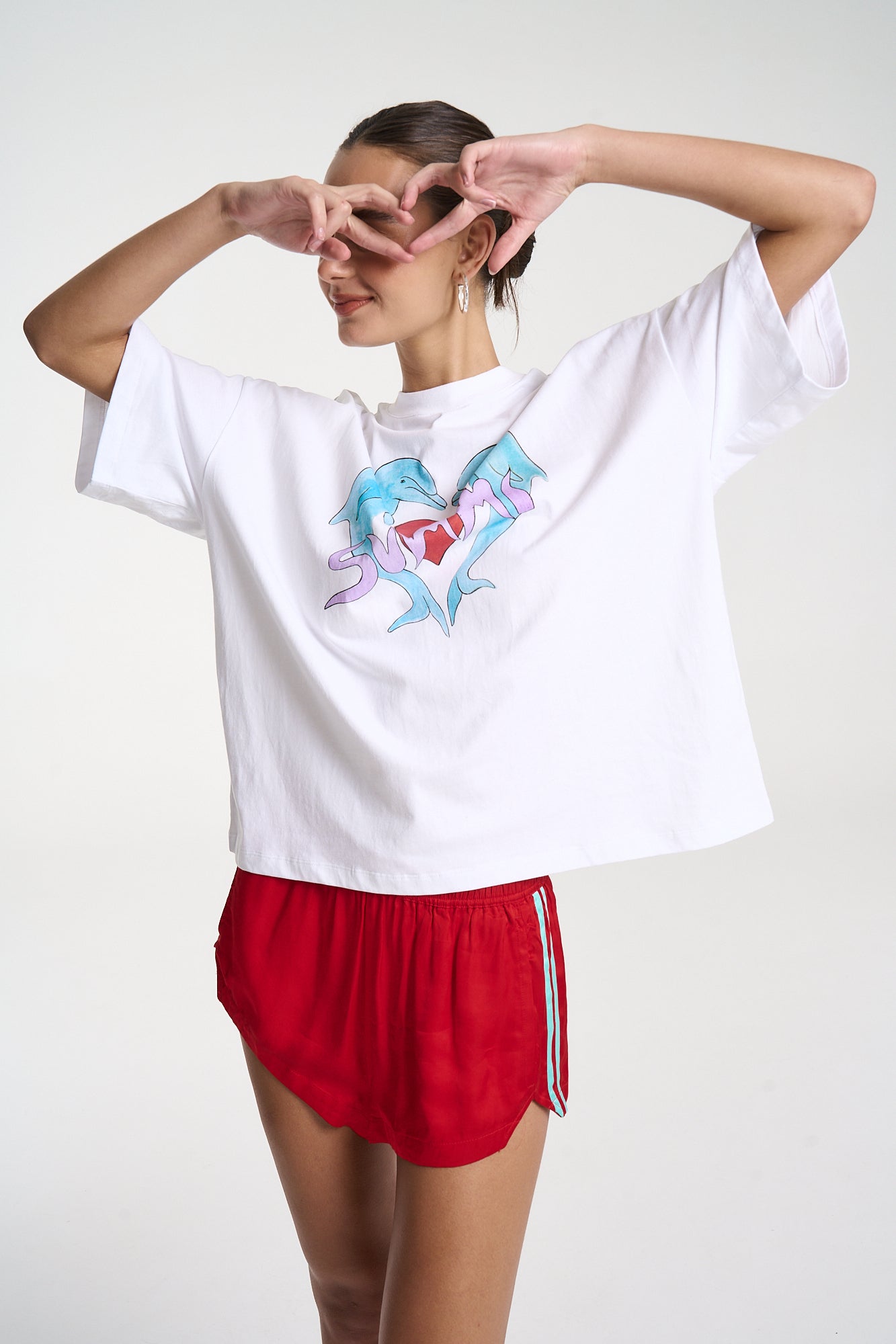 I HEART DOLPHINS TEE - WHITE TROPPO