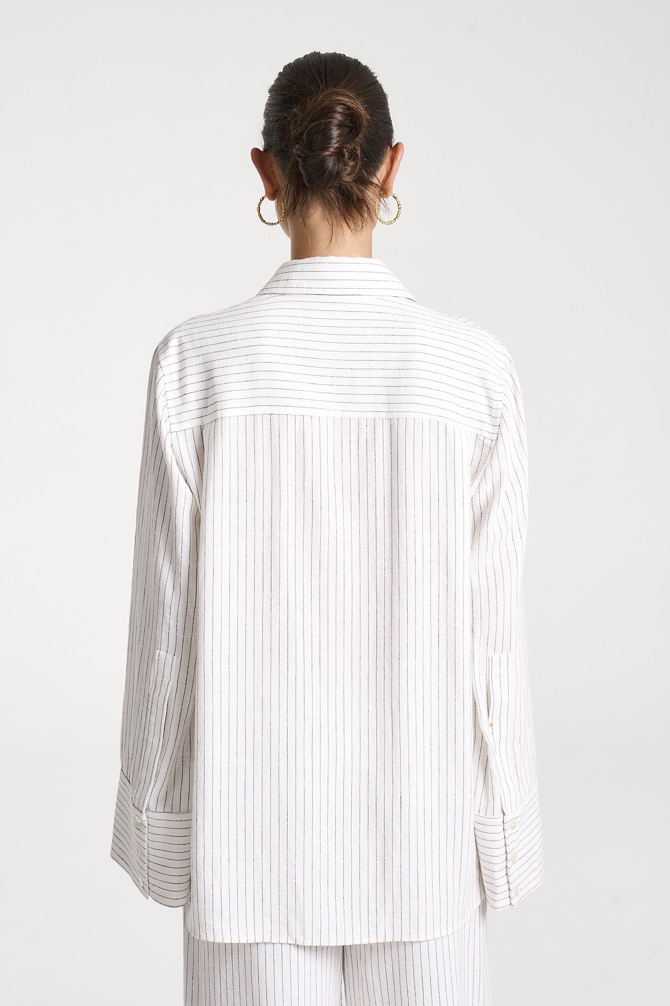 LS CUFF SHIRT - PINSTRIPE
