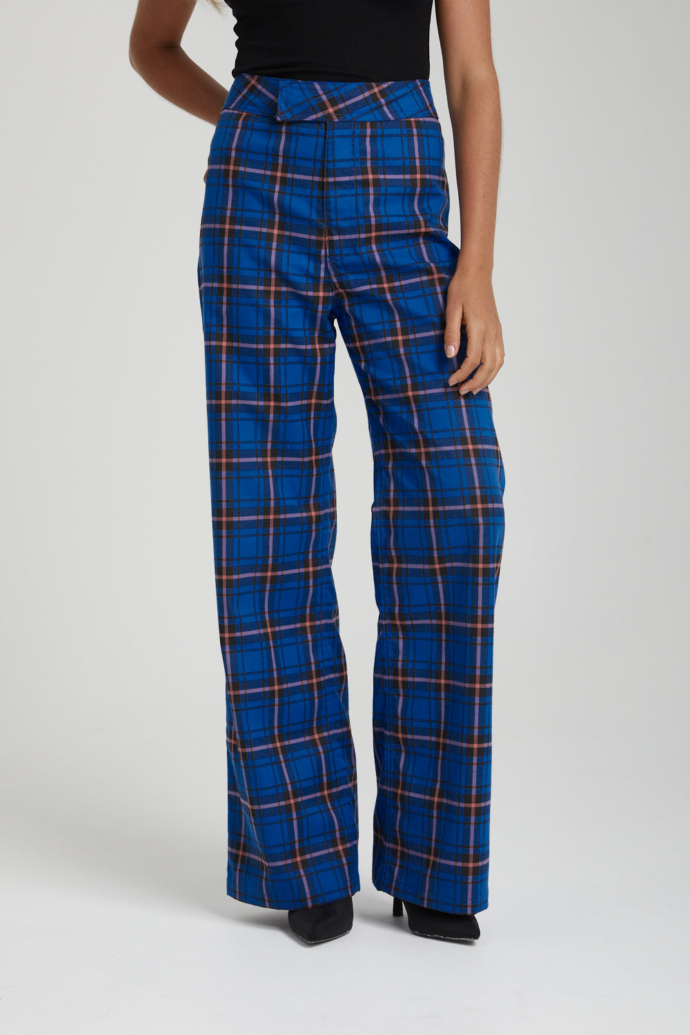 Tippi High Waisted Pants - Electric Plaid • Summi Summi