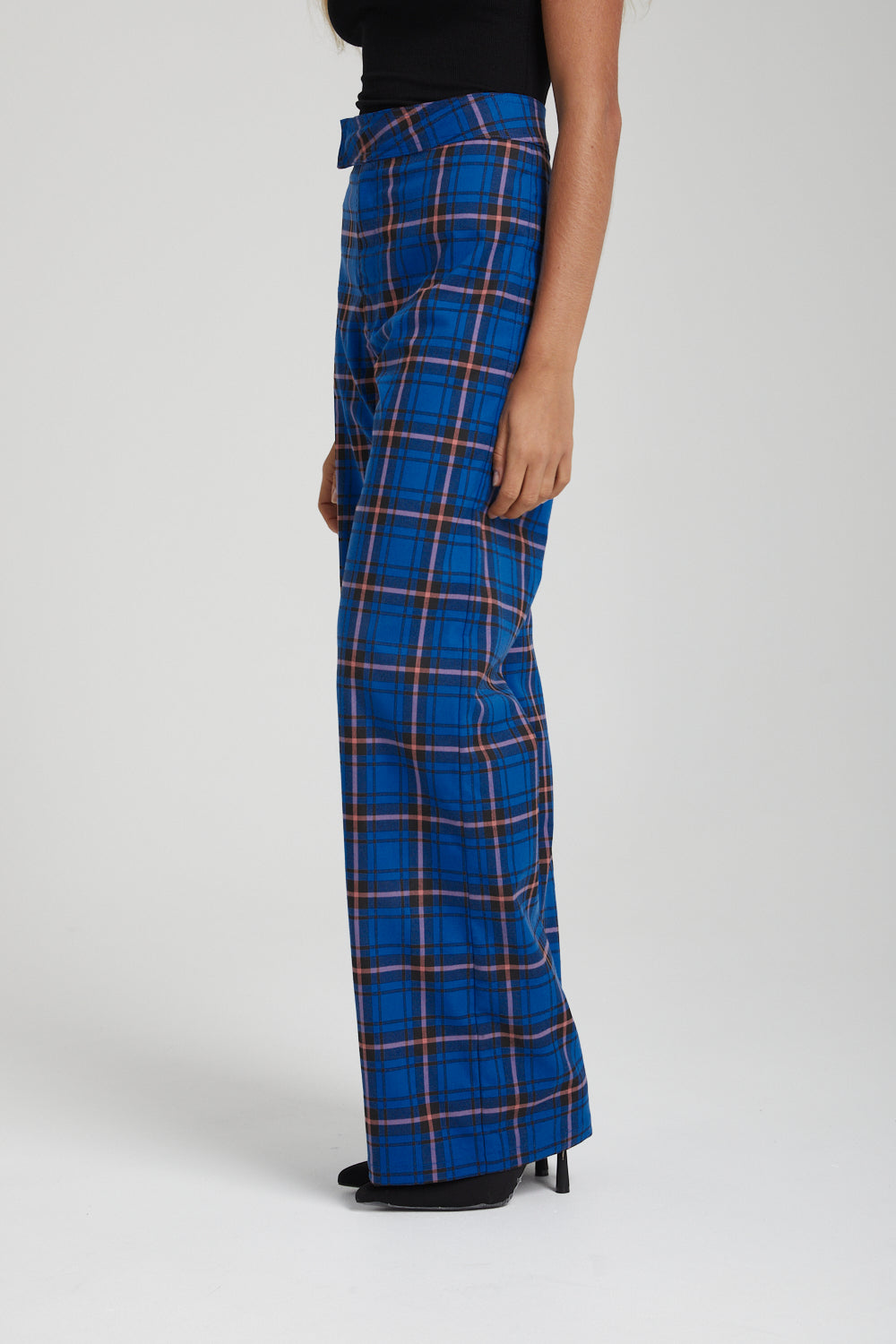 Tippi High Waisted Pants - Electric Plaid • Summi Summi