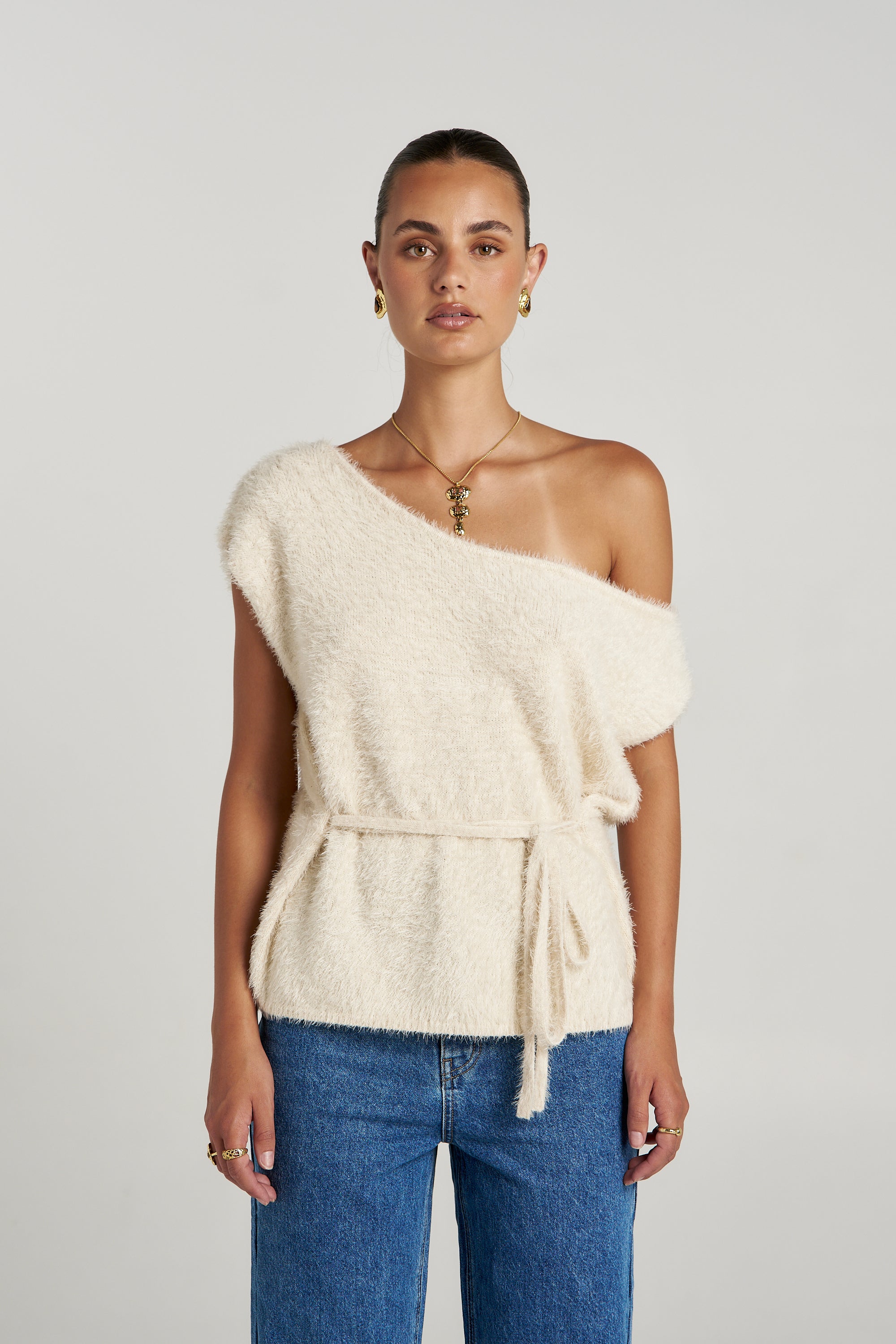 IVY KNIT TOP - LILY WHITE