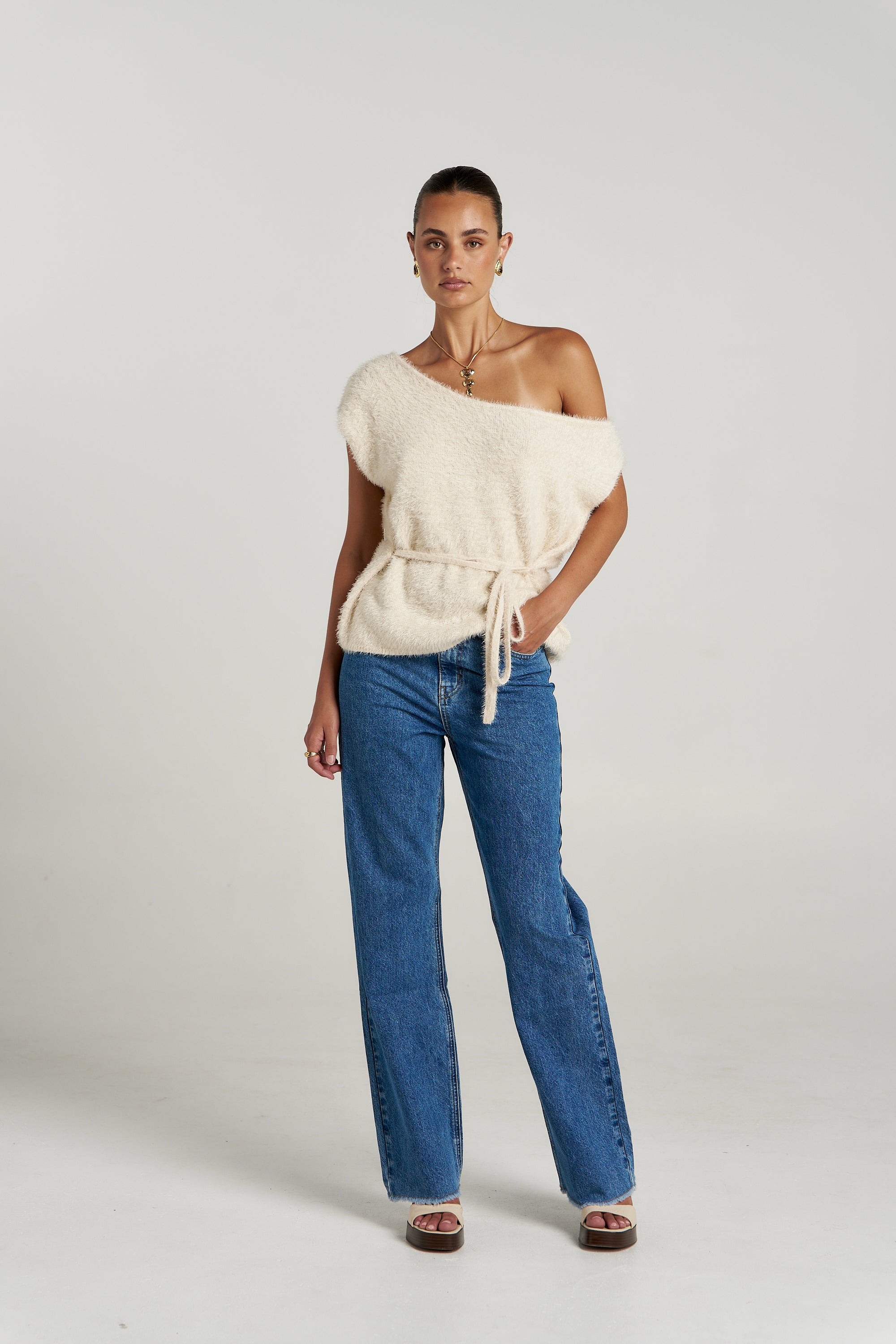 IVY KNIT TOP - LILY WHITE