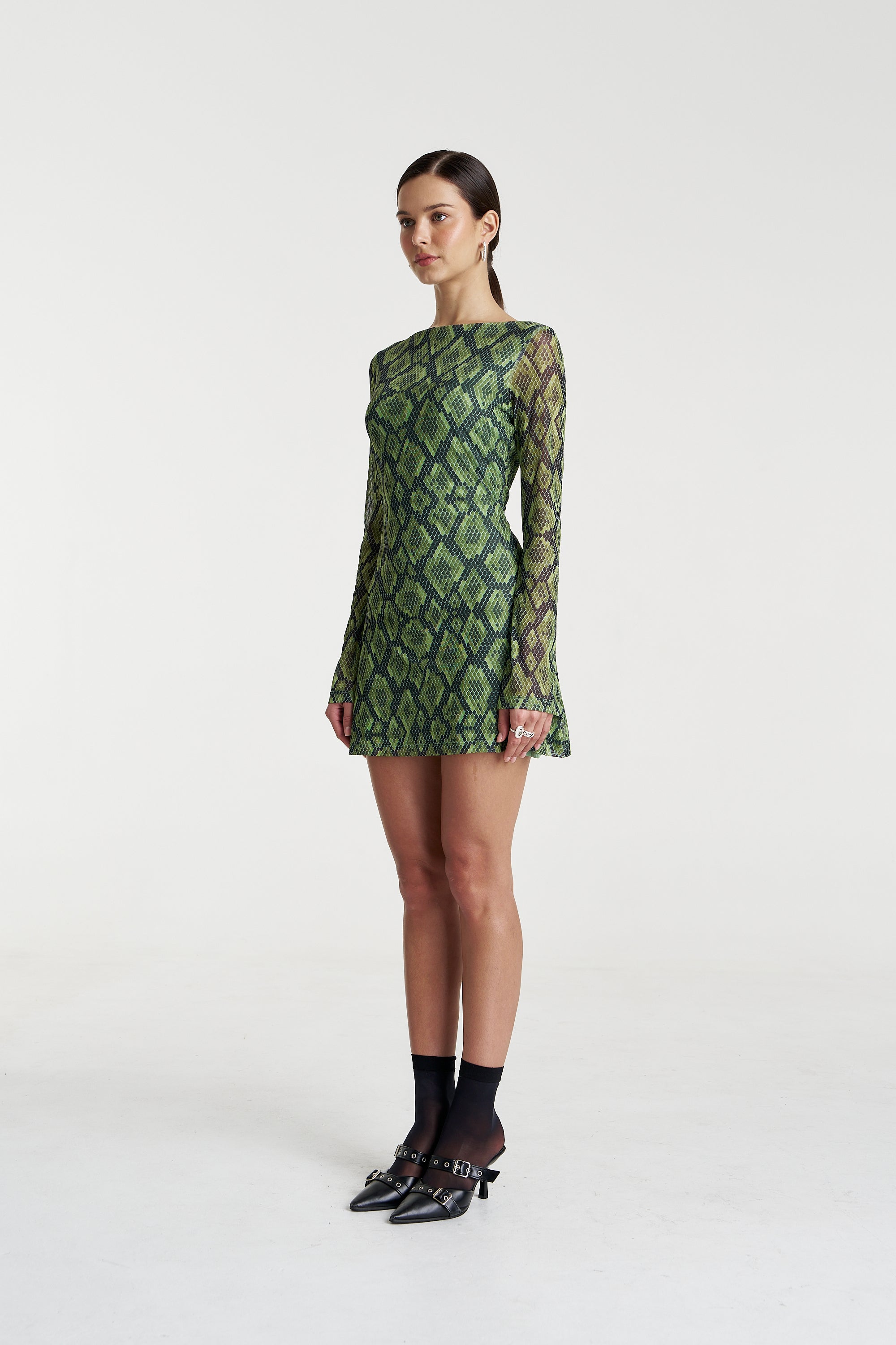HIBERNATE A-LINE MINI DRESS - VIPER