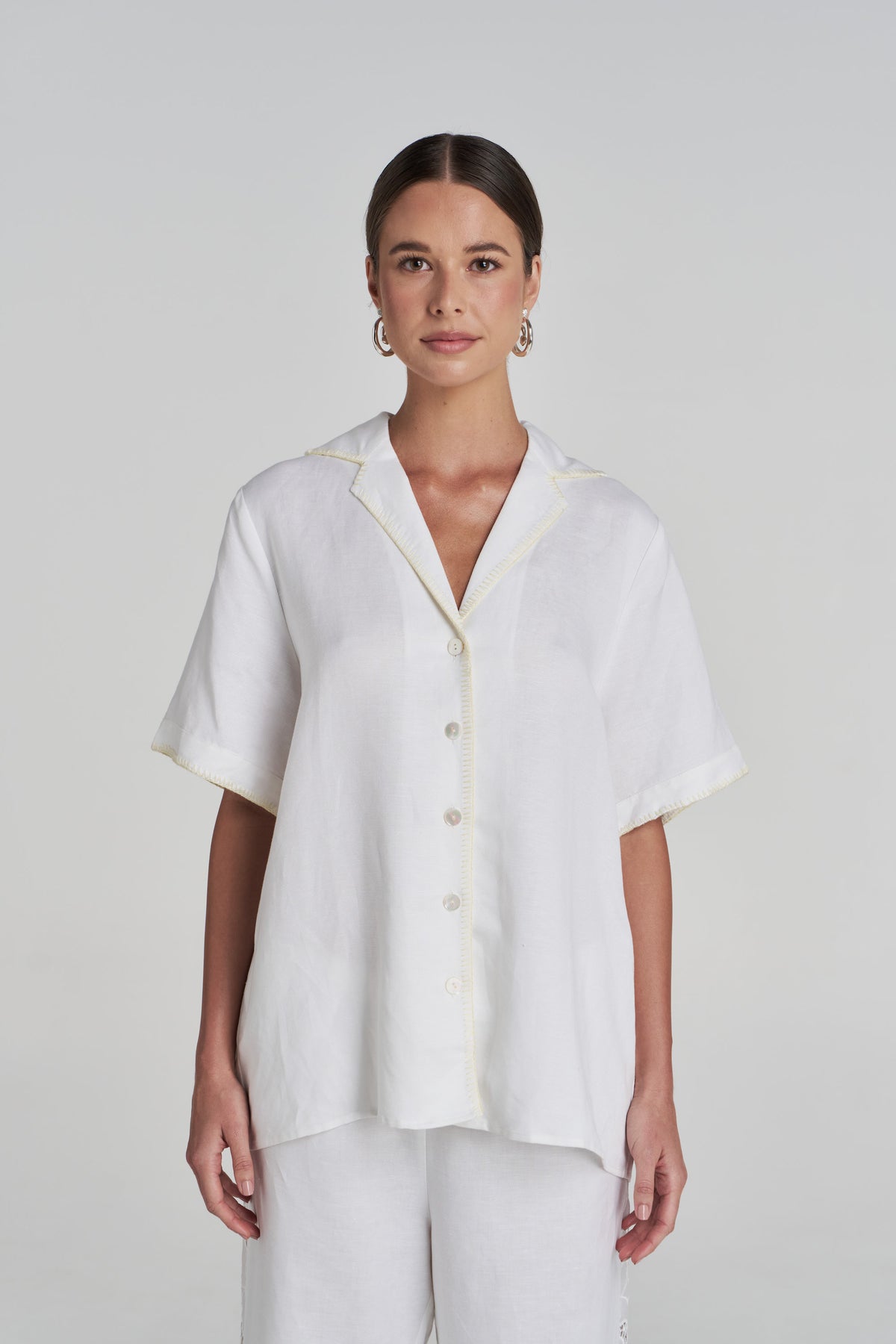 SS ANGLAISE SHIRT - WHITE