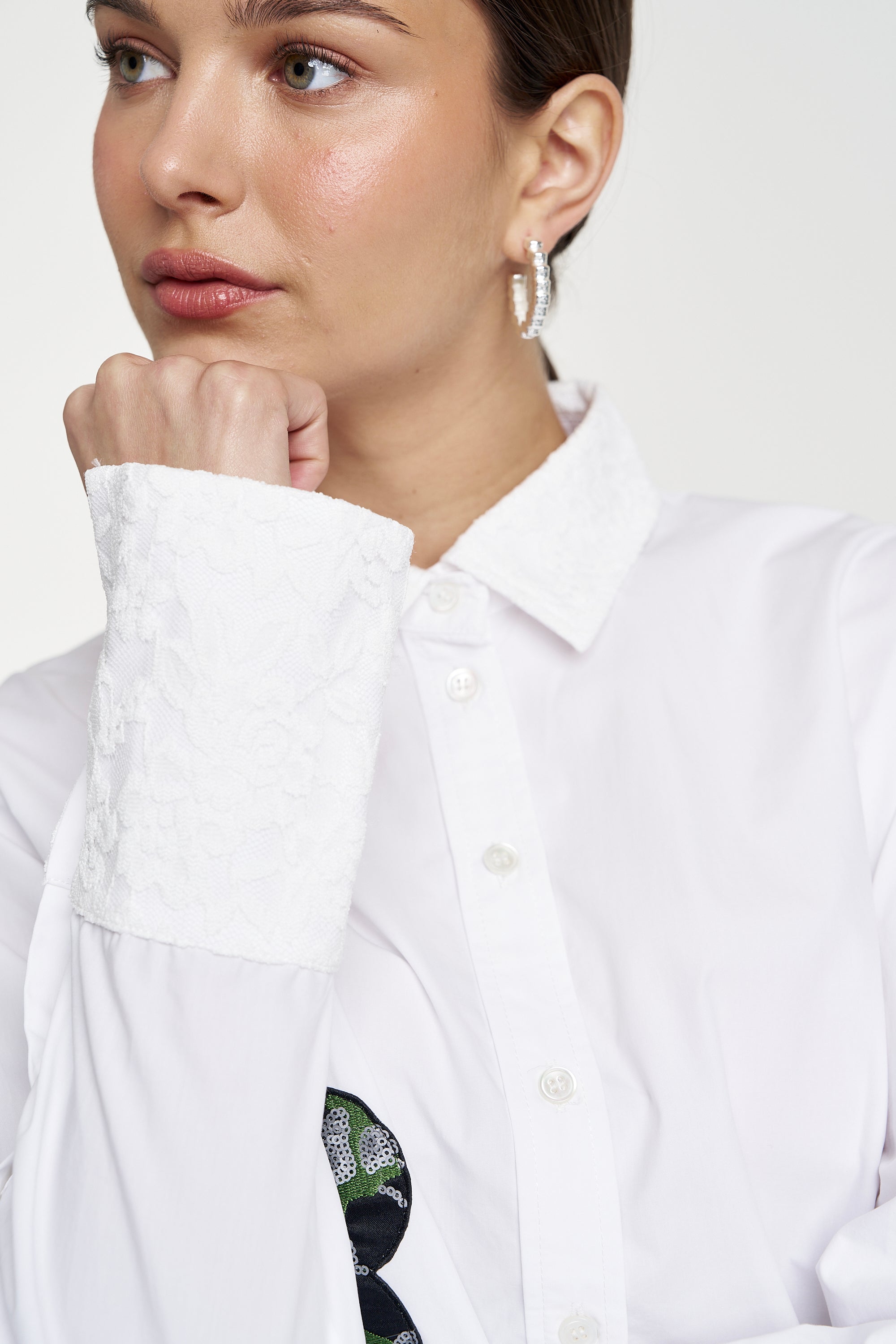 SPARKLE LS SHIRT - WHITE
