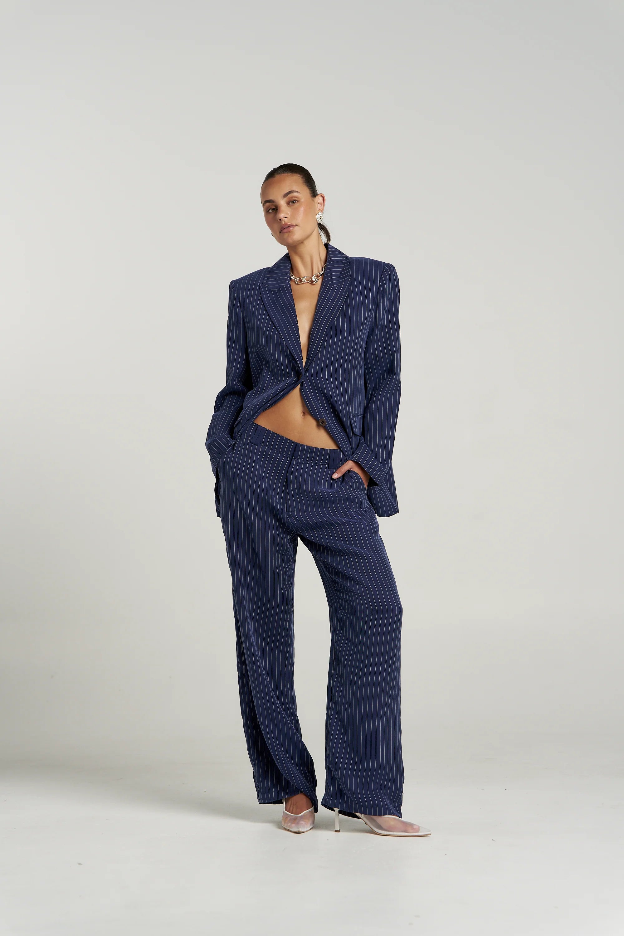 BOSS PANT - NAVY PINSTRIPE